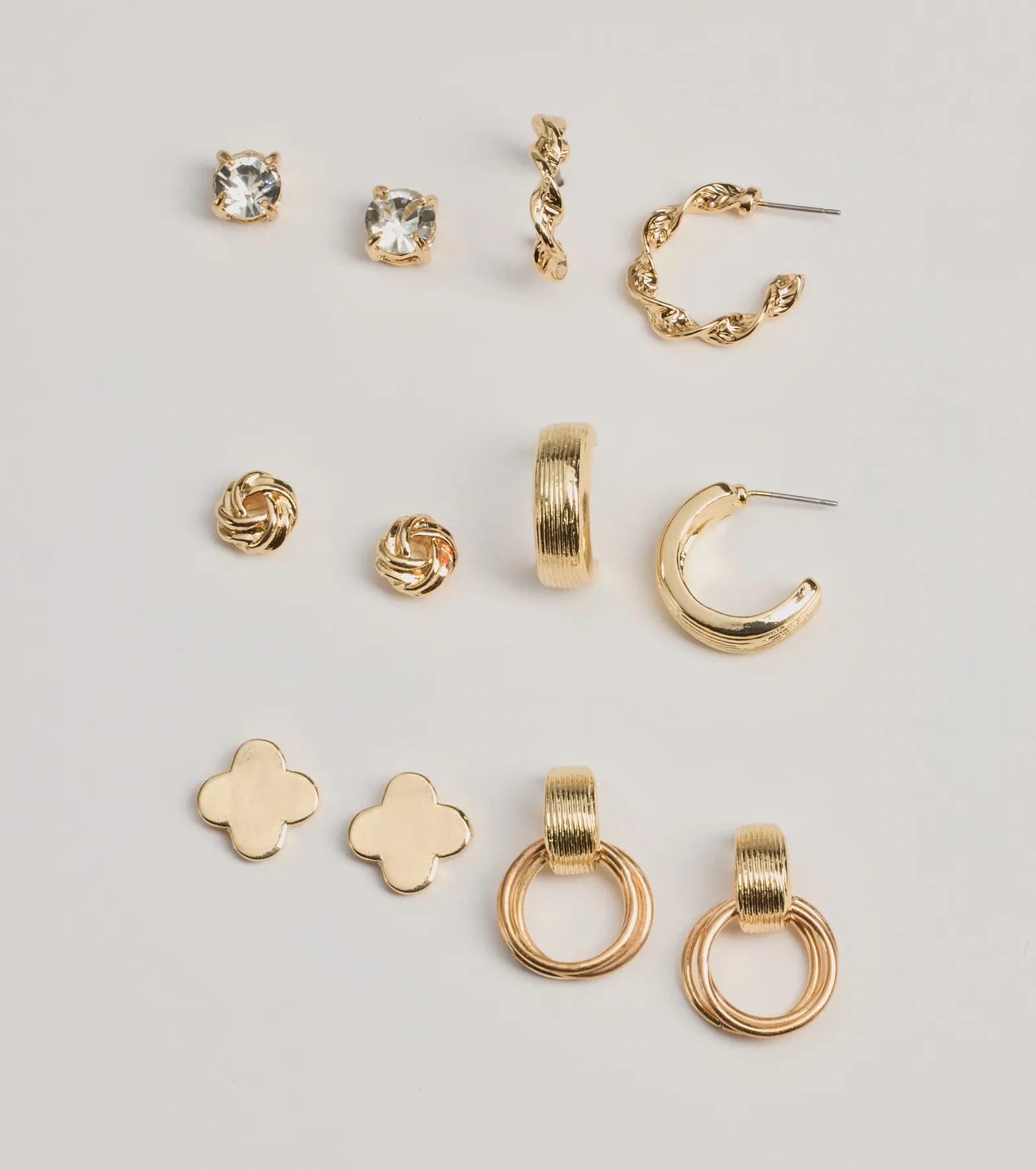 Windsor Dainty Charm Six-Pack Earring Set – GOLD
