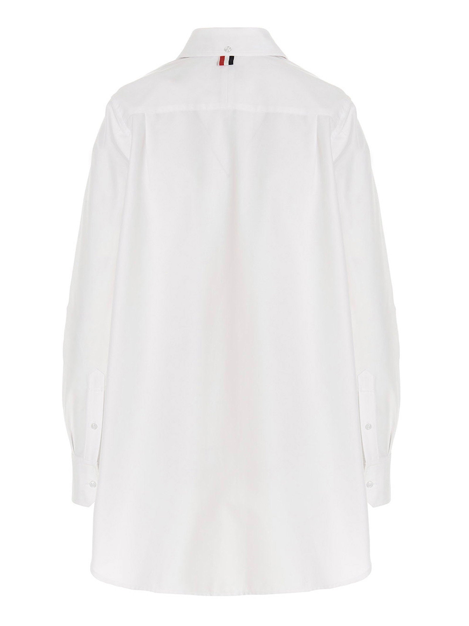 Thom Browne Logo Pussy Bow Blouse – 100% cotton - view 2