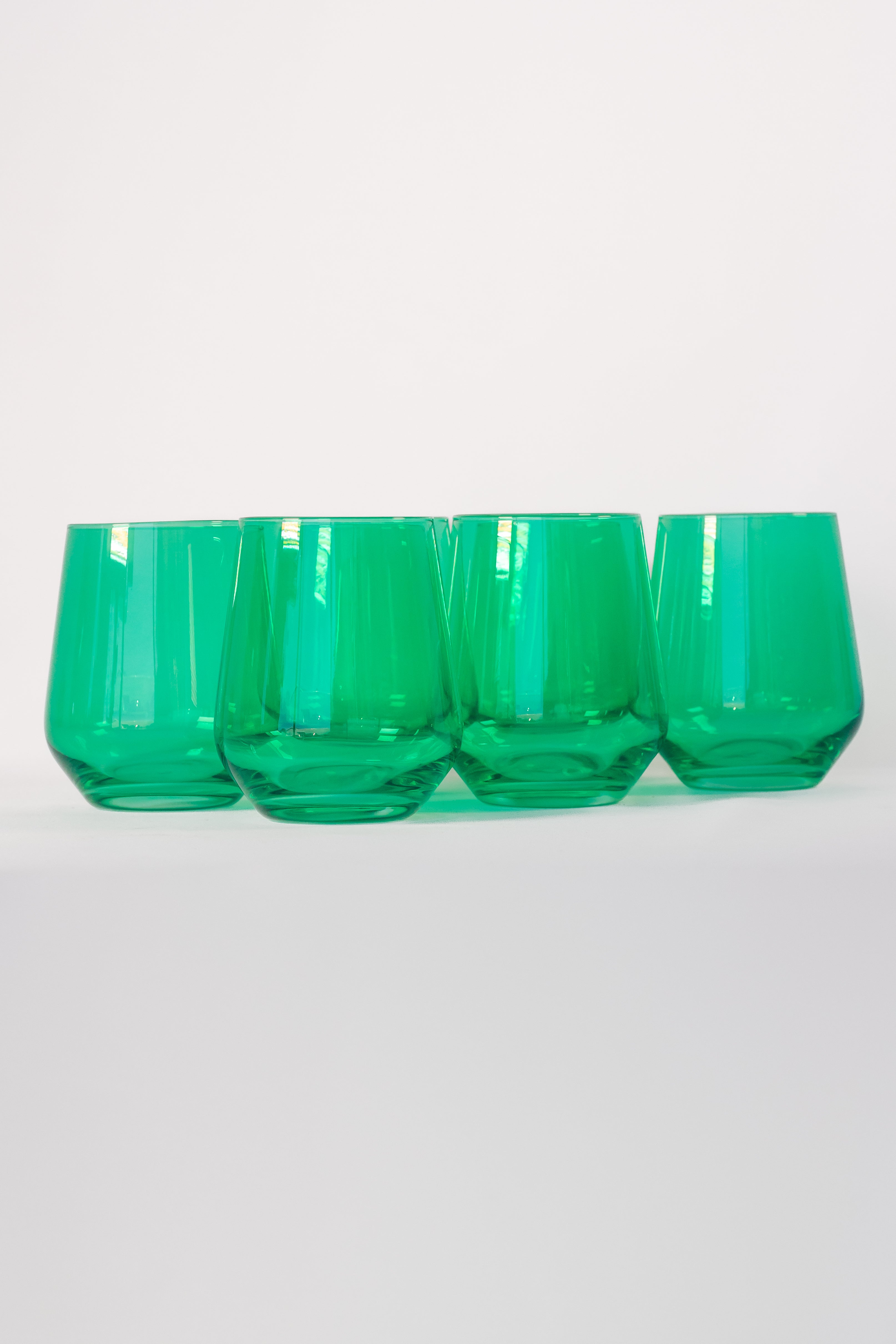 Estelle Colored Glass Estelle Colored Wine Stemless - Set of 6 {Kelly Green} - view 2