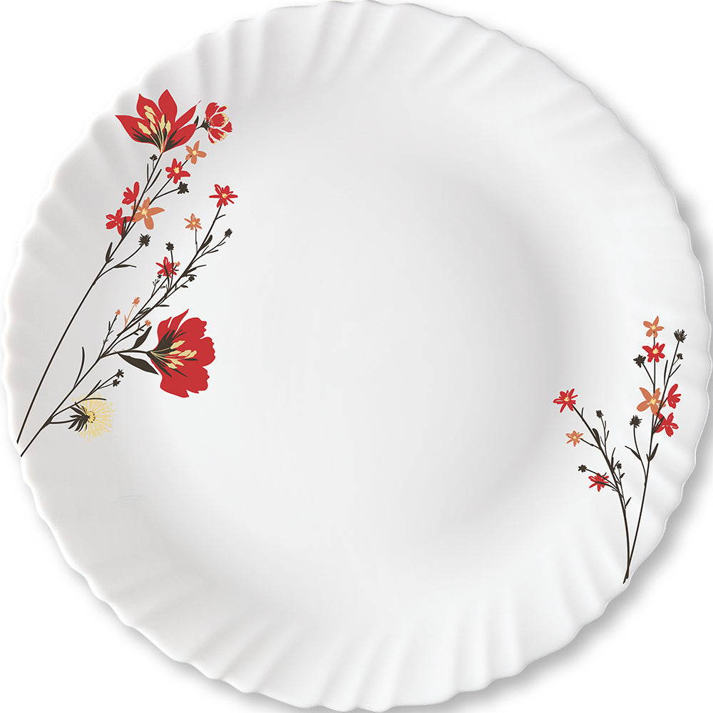 My Borosil Larah by Borosil Chrys Red Full Plate Set