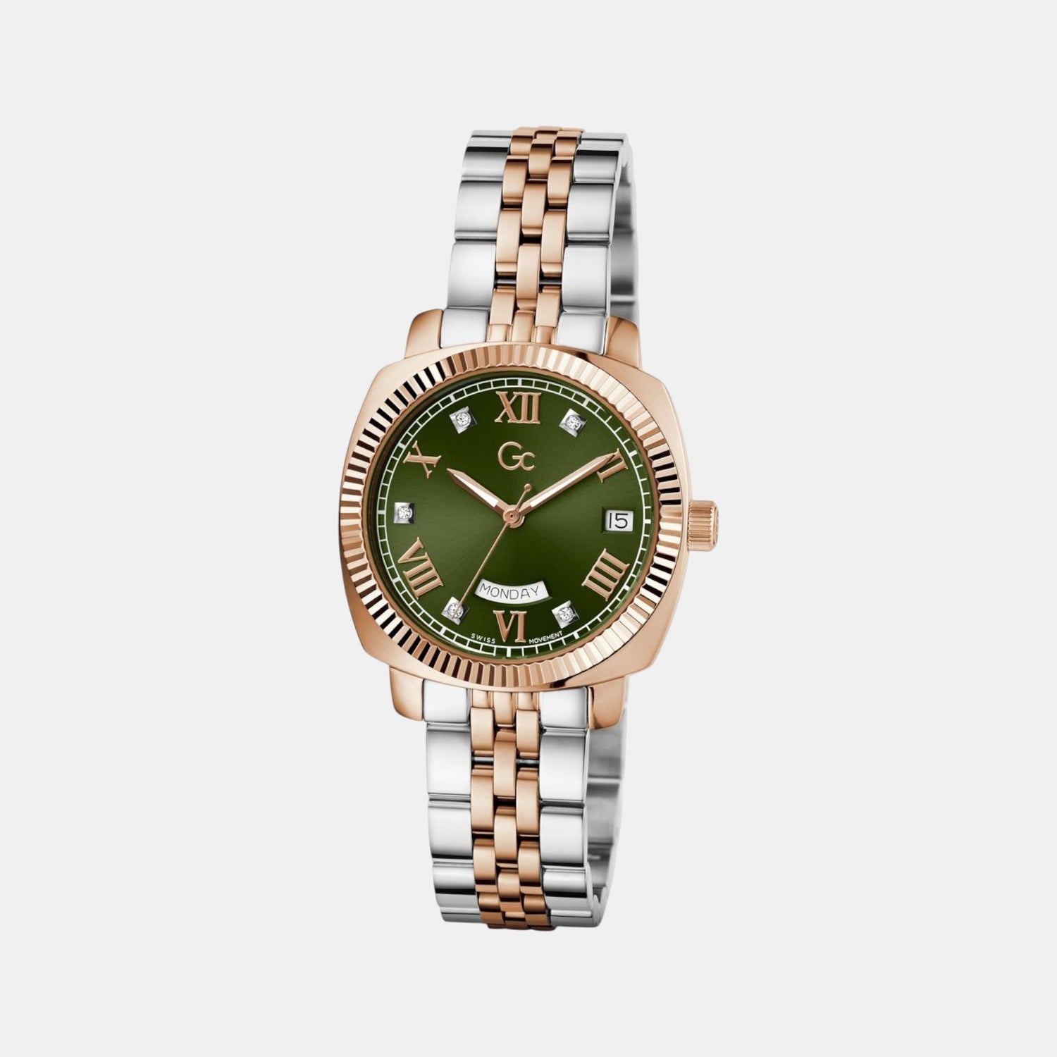Gc Flair Coussin Lady Women Quartz Green Dial Analog Stainless Steel Watch Z44004L3 - view 2
