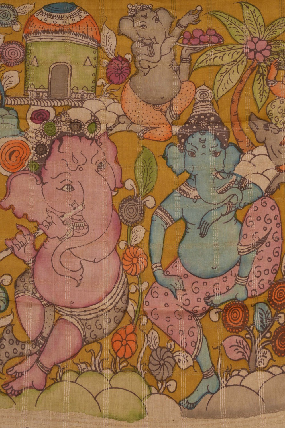 Kalanjali Kalamkari Painted Saree With Natural Dyes. - view 2