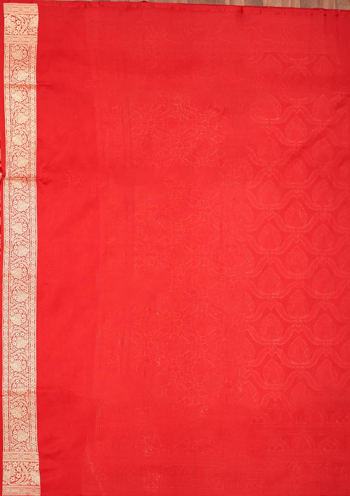 Koskii Red Zariwork Pure Silk Saree – Women's - view 7