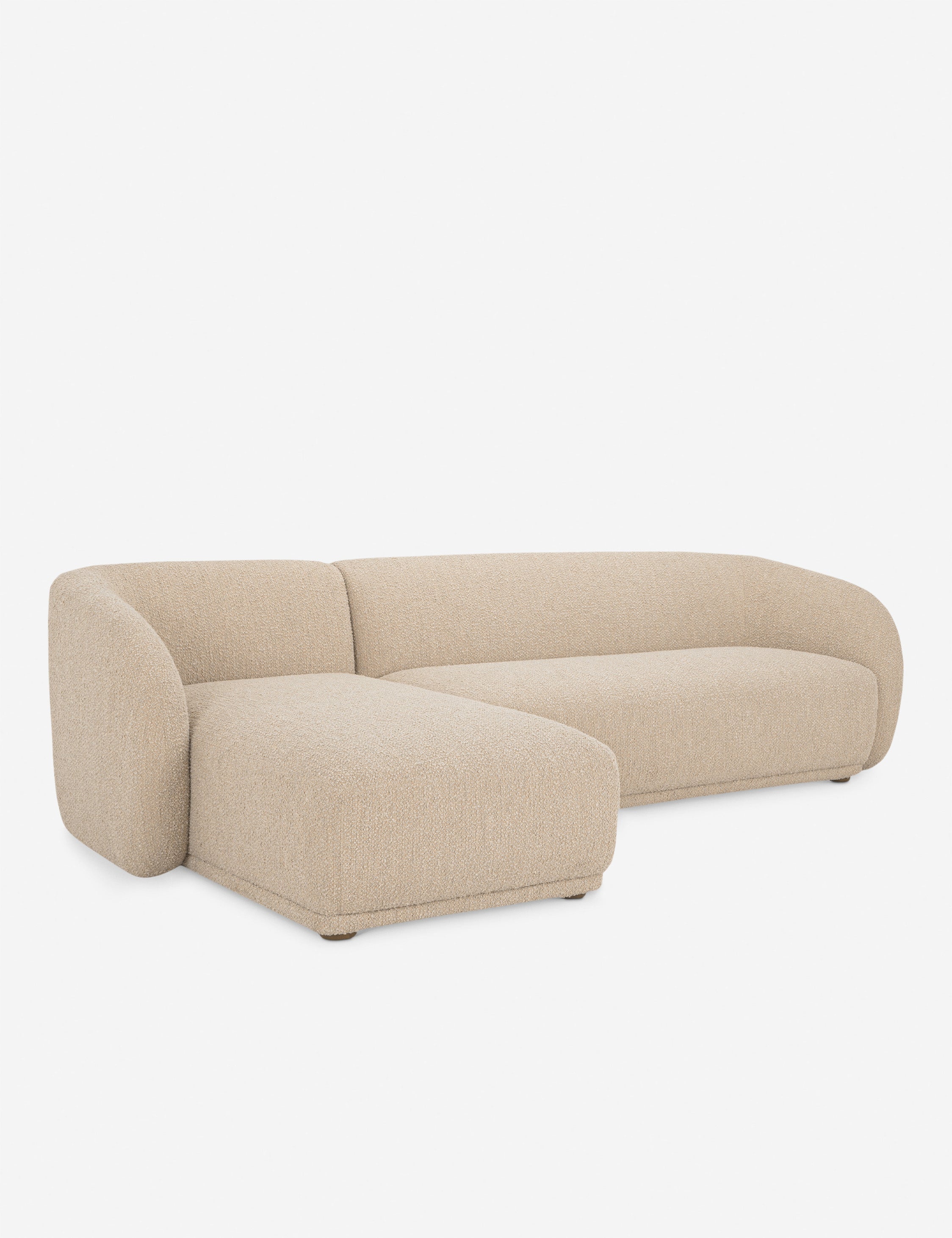 Lulu and Georgia Orza Sectional Sofa – Taupe Boucle - view 4