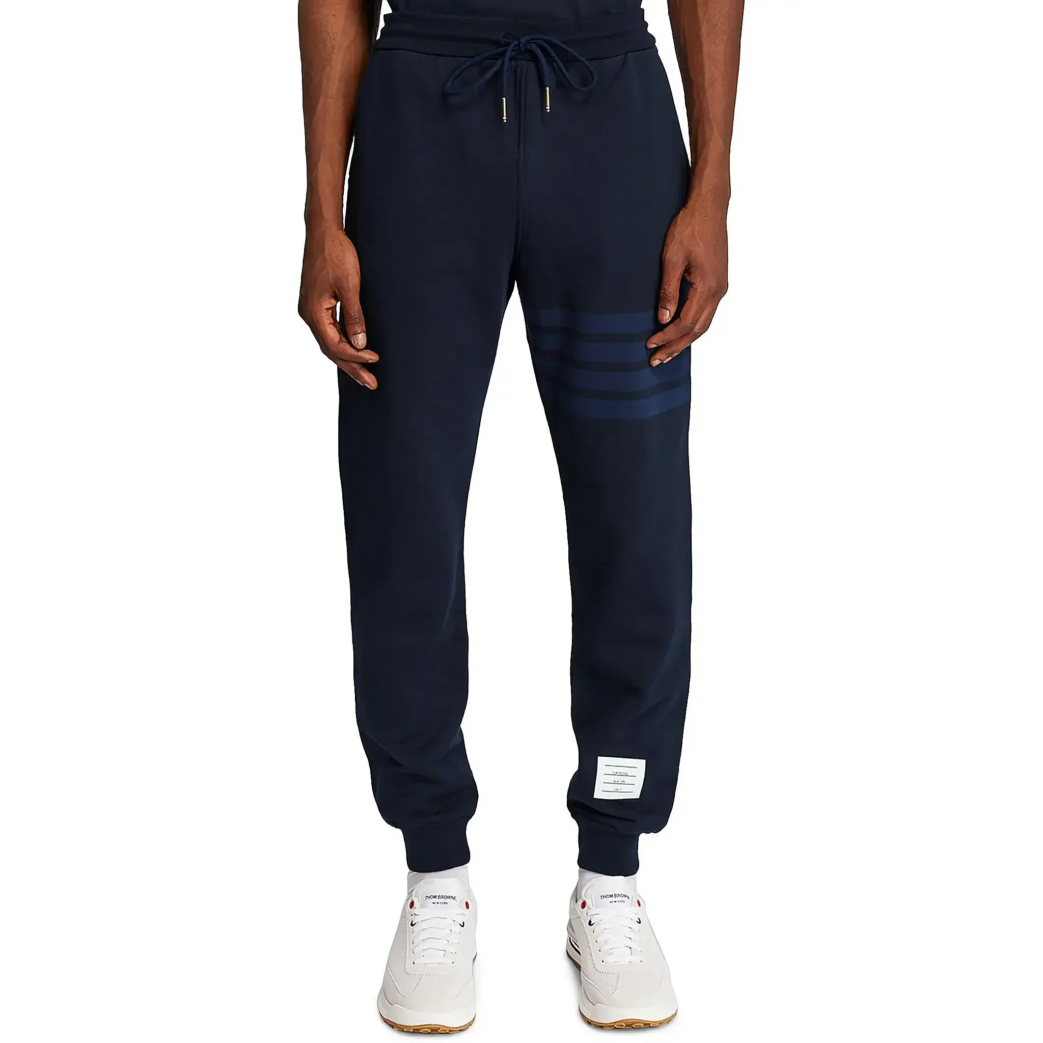 Thom Browne Classic Loopback 4-Bar Blue Sweatpants - view 3