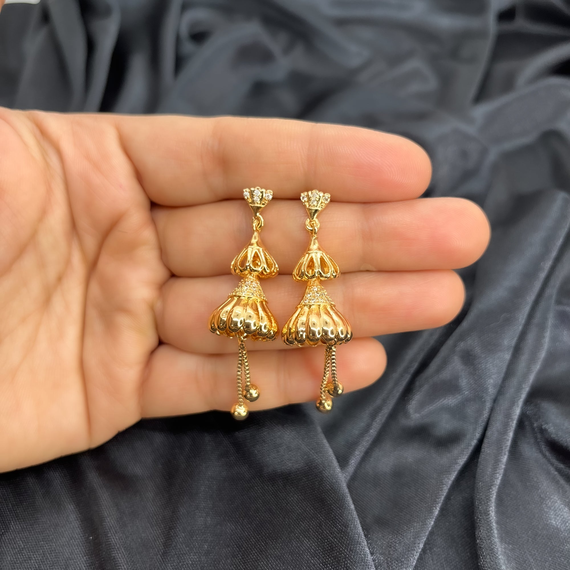 Branta Classic Chic Jhumka Earrings - view 3