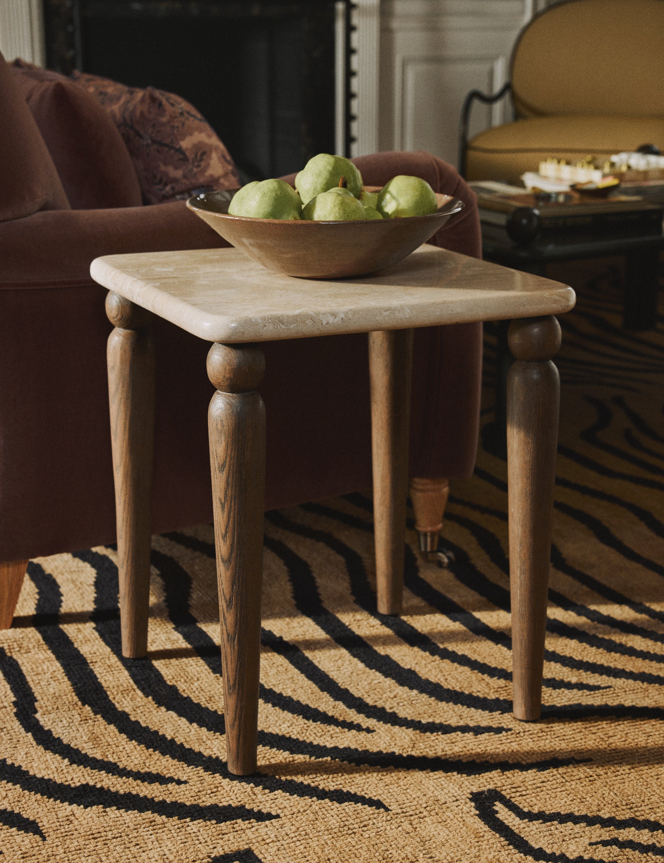 Lulu and Georgia Cardiff Side Table – Cream Marble - view 2