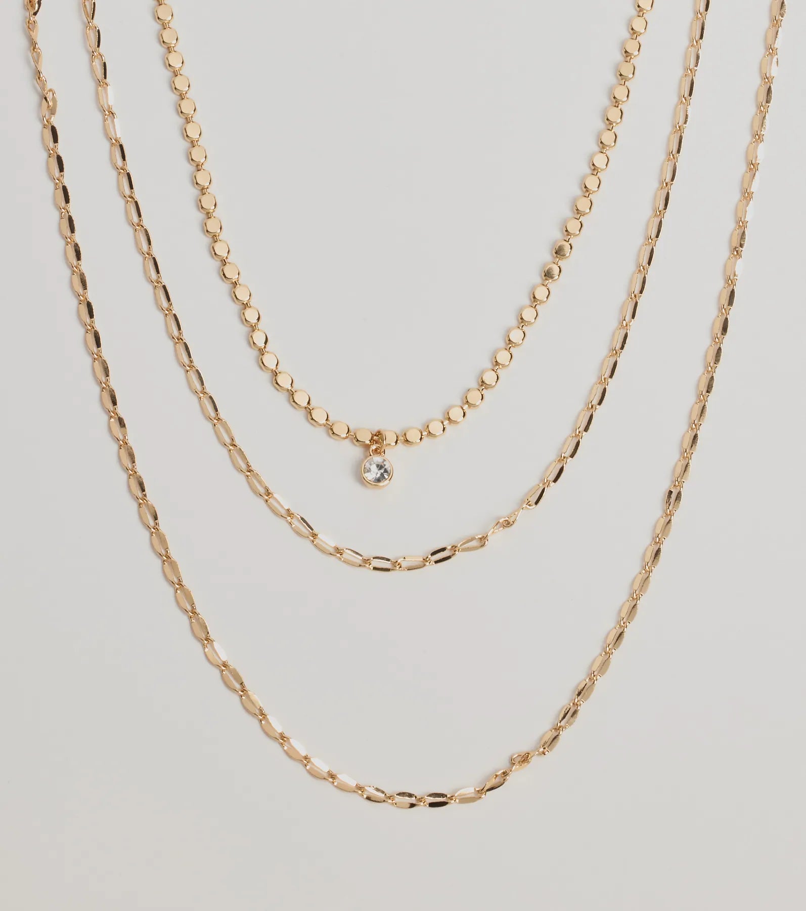 Windsor Layered Radiance Rhinestone Necklace – GOLD - view 2