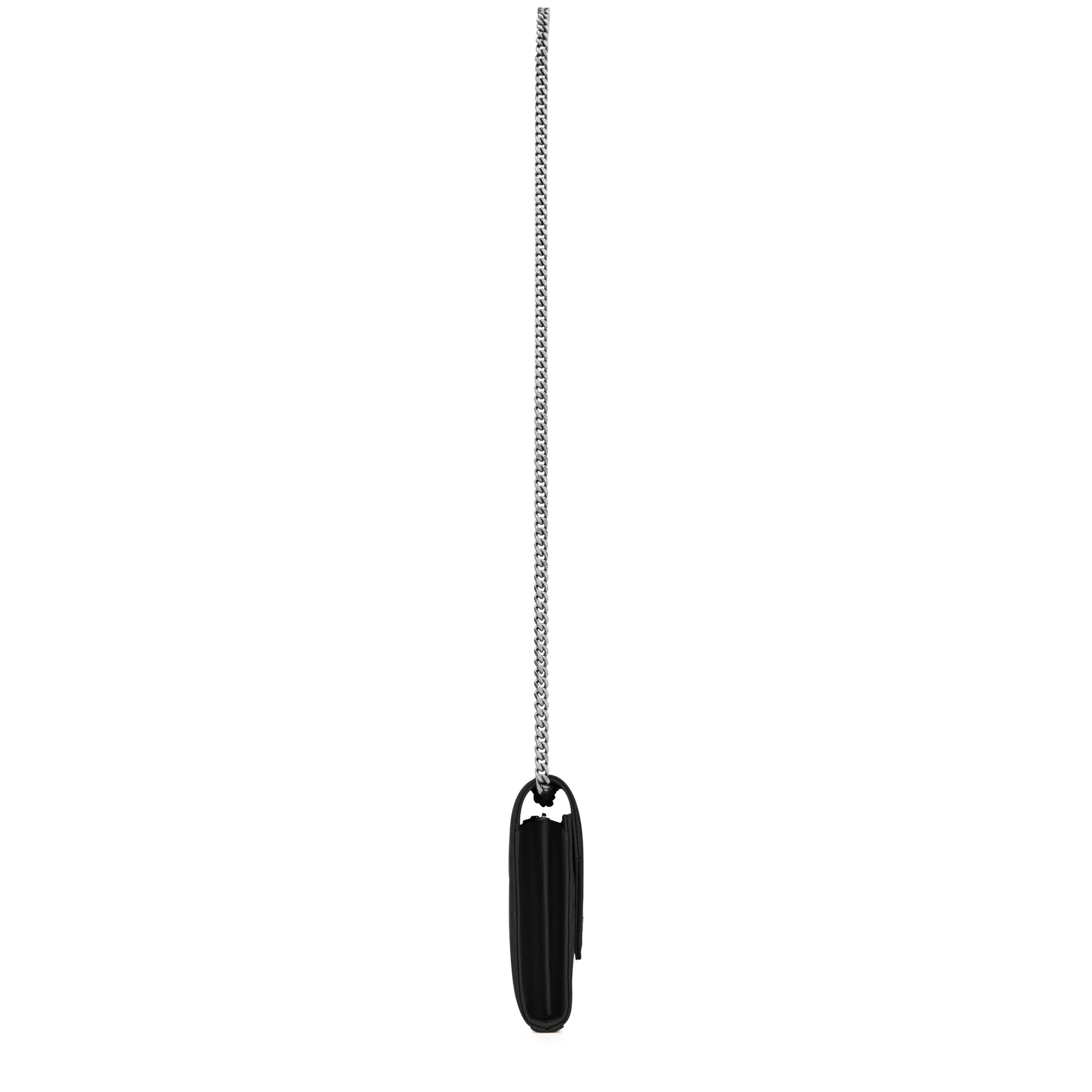 Saint Laurent Monogram Envelope Black Silver Crossbody Bag - view 4
