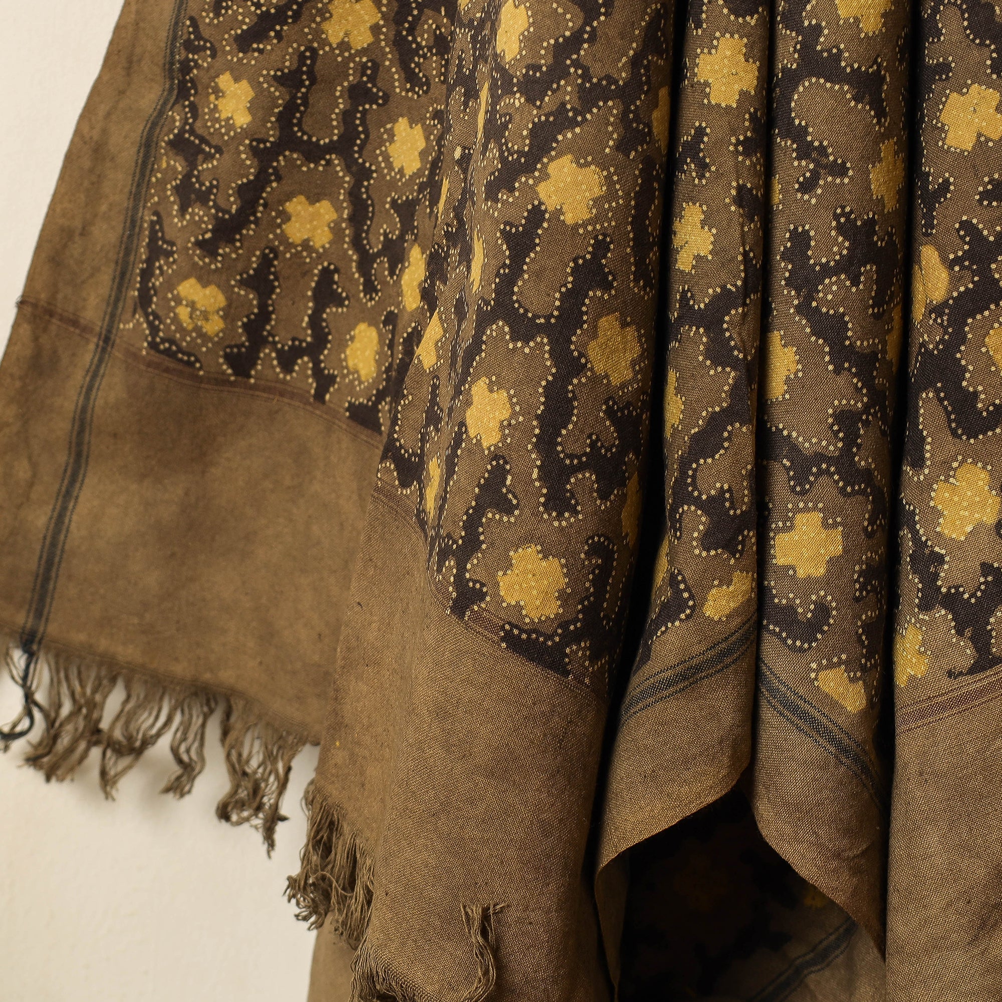 KACHCHH JI CHHAAP Brown - Block Print Cotton Ajrakh Handloom Towel - view 3