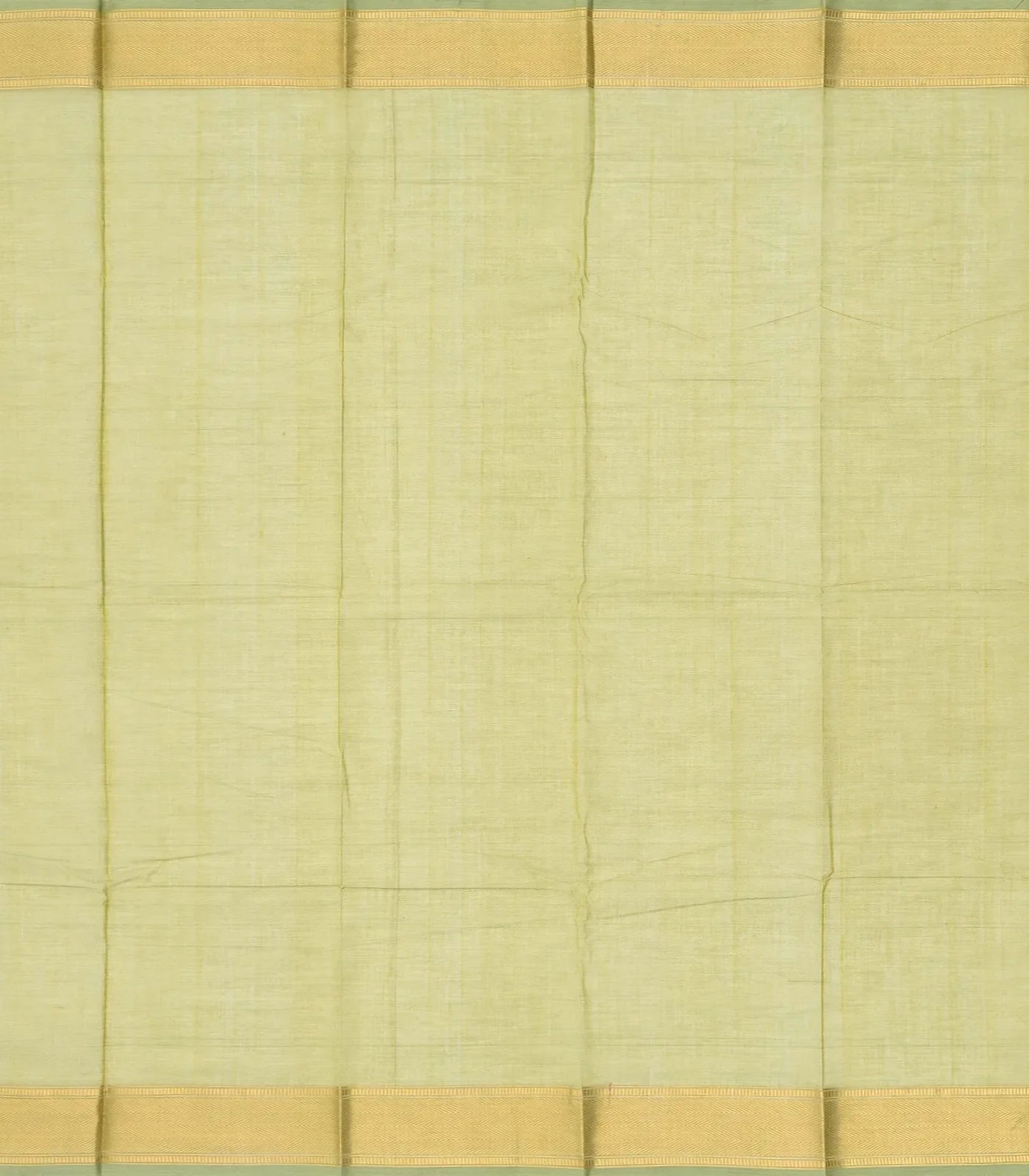 RmKV Cardamom Green Handloom Kanchi Cotton Saree With Annam Buttas - view 4