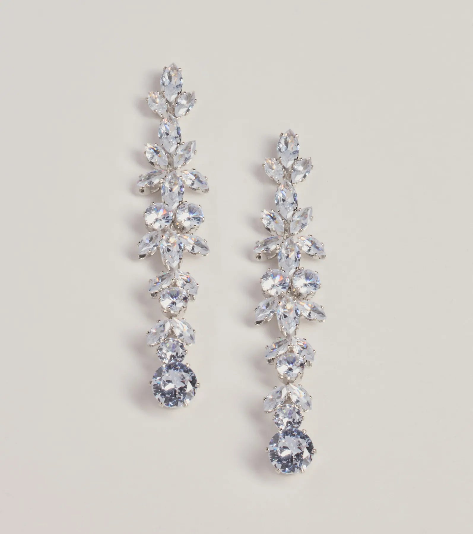 Windsor Radiant Allure Rhinestone Teardrop Linear Earrings