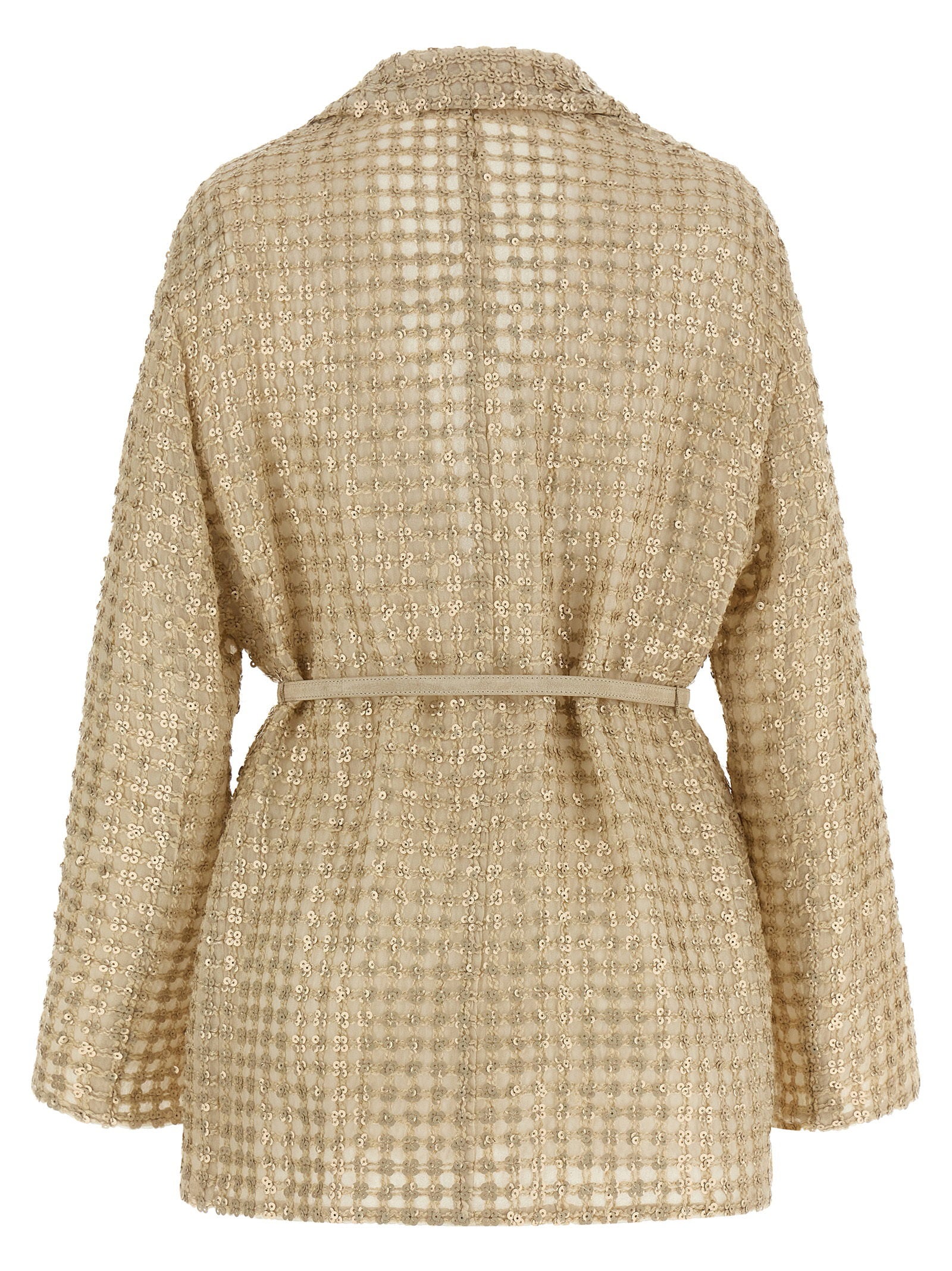 Brunello Cucinelli Dazzling Net Embroidery Organza Blazer - view 2
