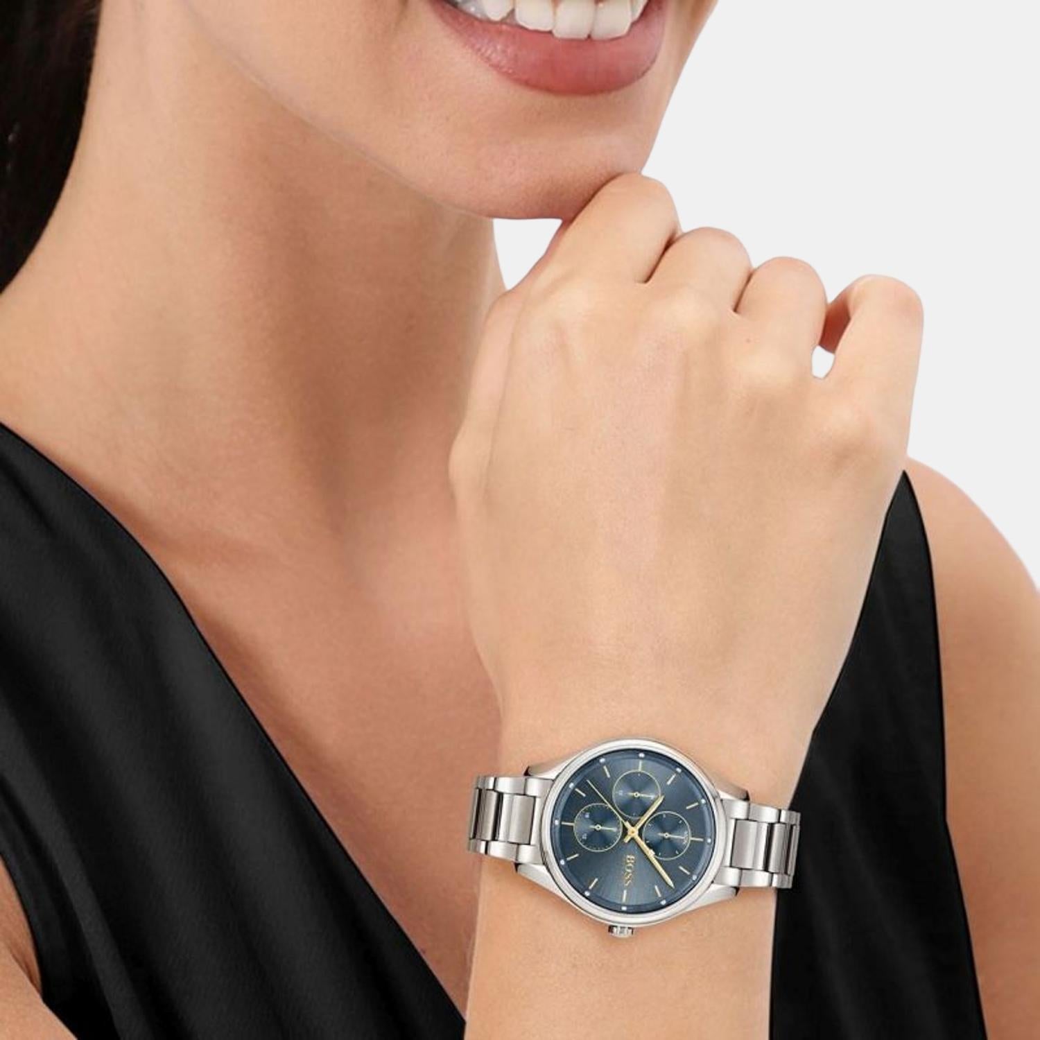 Boss Grand Course Women Quartz Blue Dial Analog Stainless Steel Watch 1502583 - view 3
