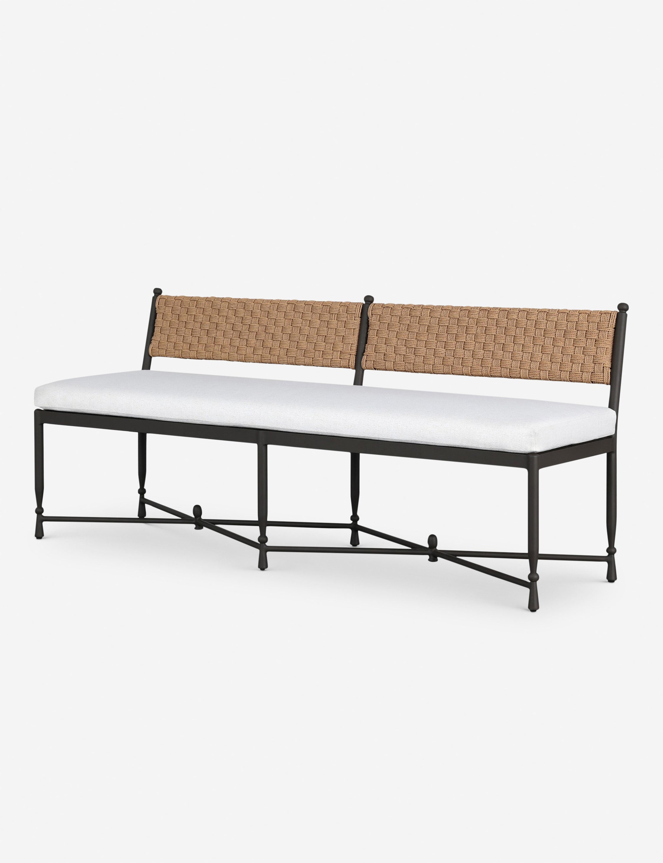 Lulu and Georgia Breton Outdoor Bench by Amber Lewis x Four Hands - view 2