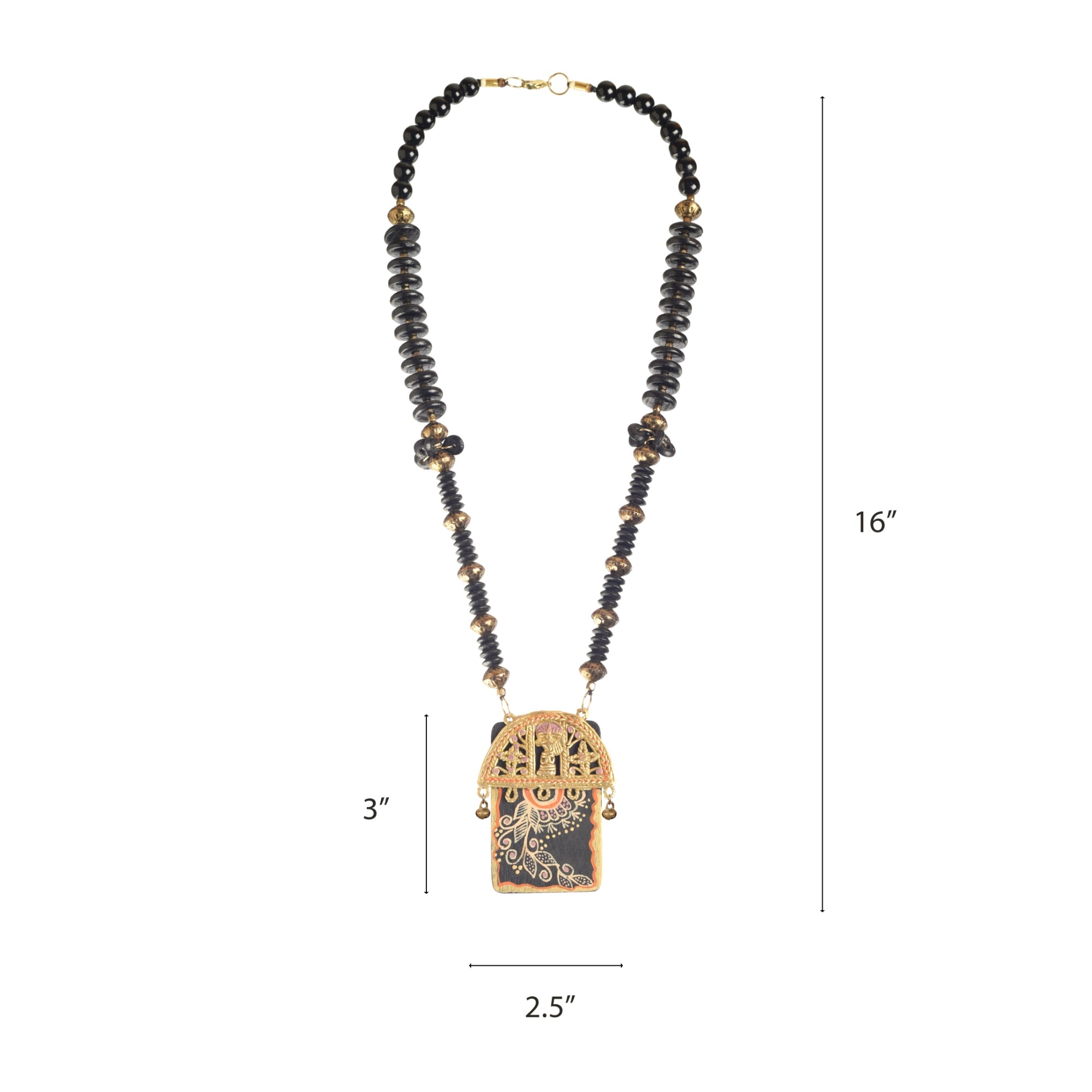 ART CREATIONS BY SUMAN SONTHALIA Black Kingdom Of Nile Handcrafted Necklace - view 4