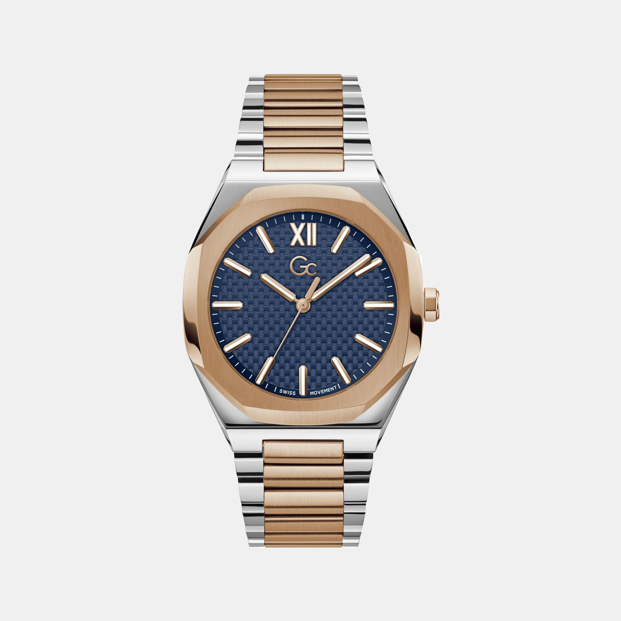 GC Coussin Sleek Men Quartz Blue Dial Analog Stainless Steel Watch Z26001G7MF