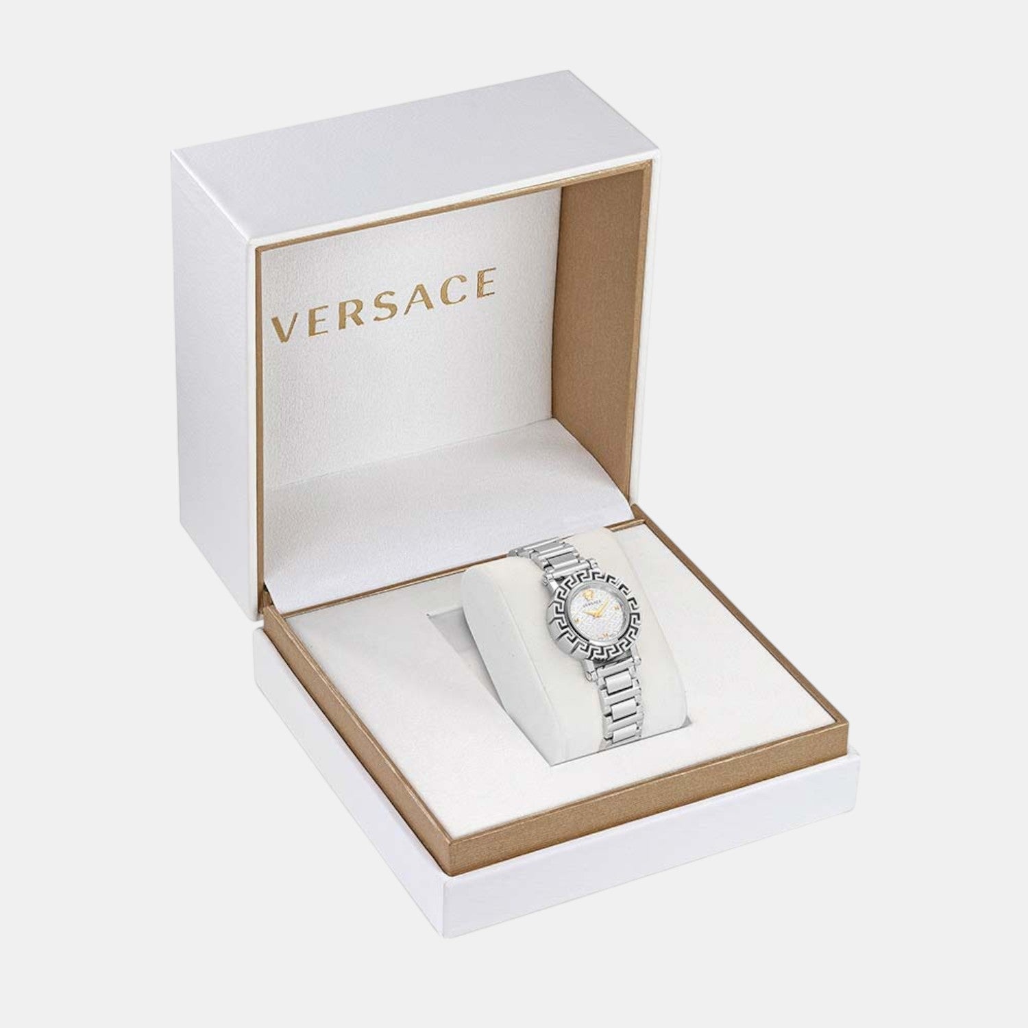 Versace Greca Glam Women Quartz Silver Dial Analog Stainless Steel Watch VE2Q00322 - view 4