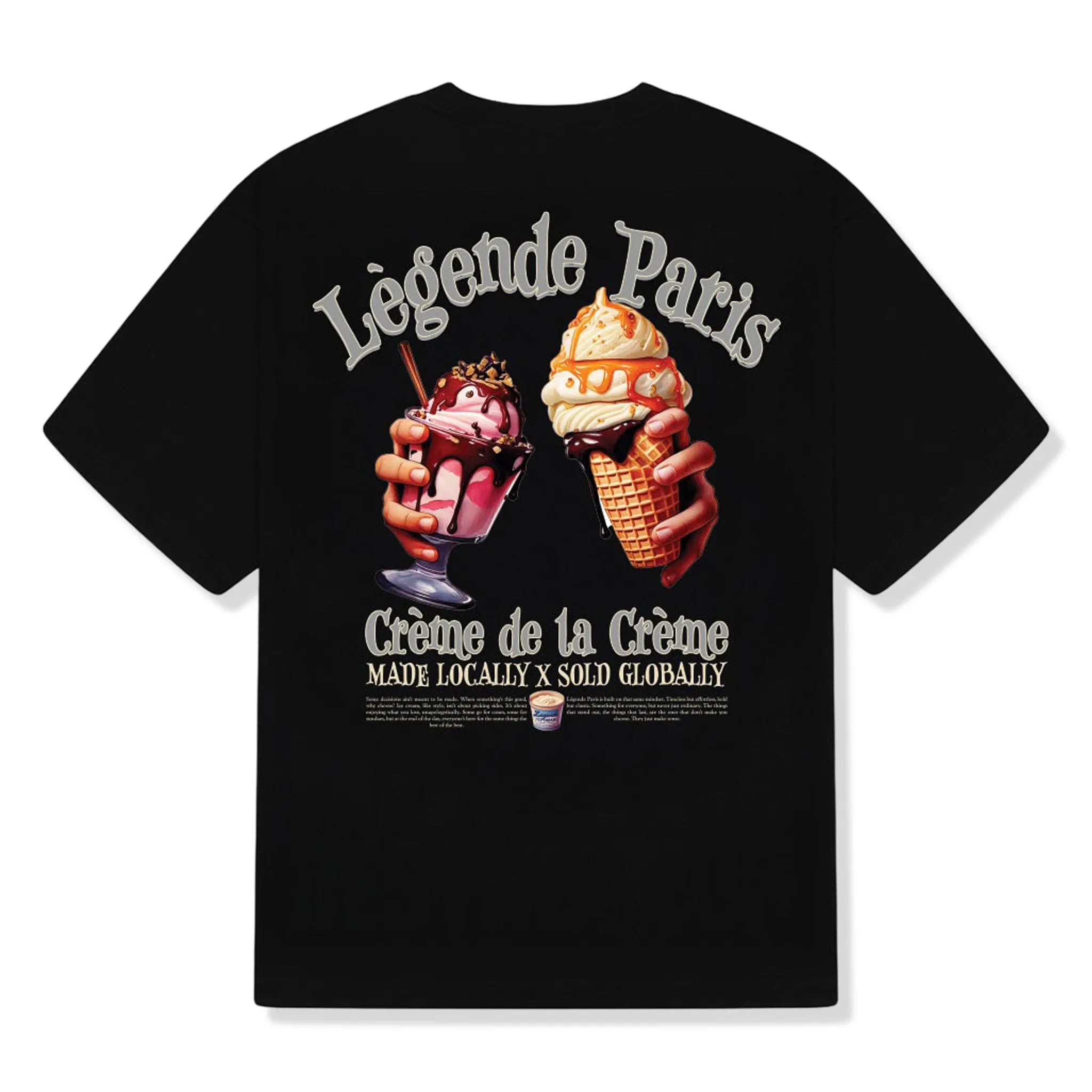 Légende Paris Creme De La Creme Black T Shirt - view 2