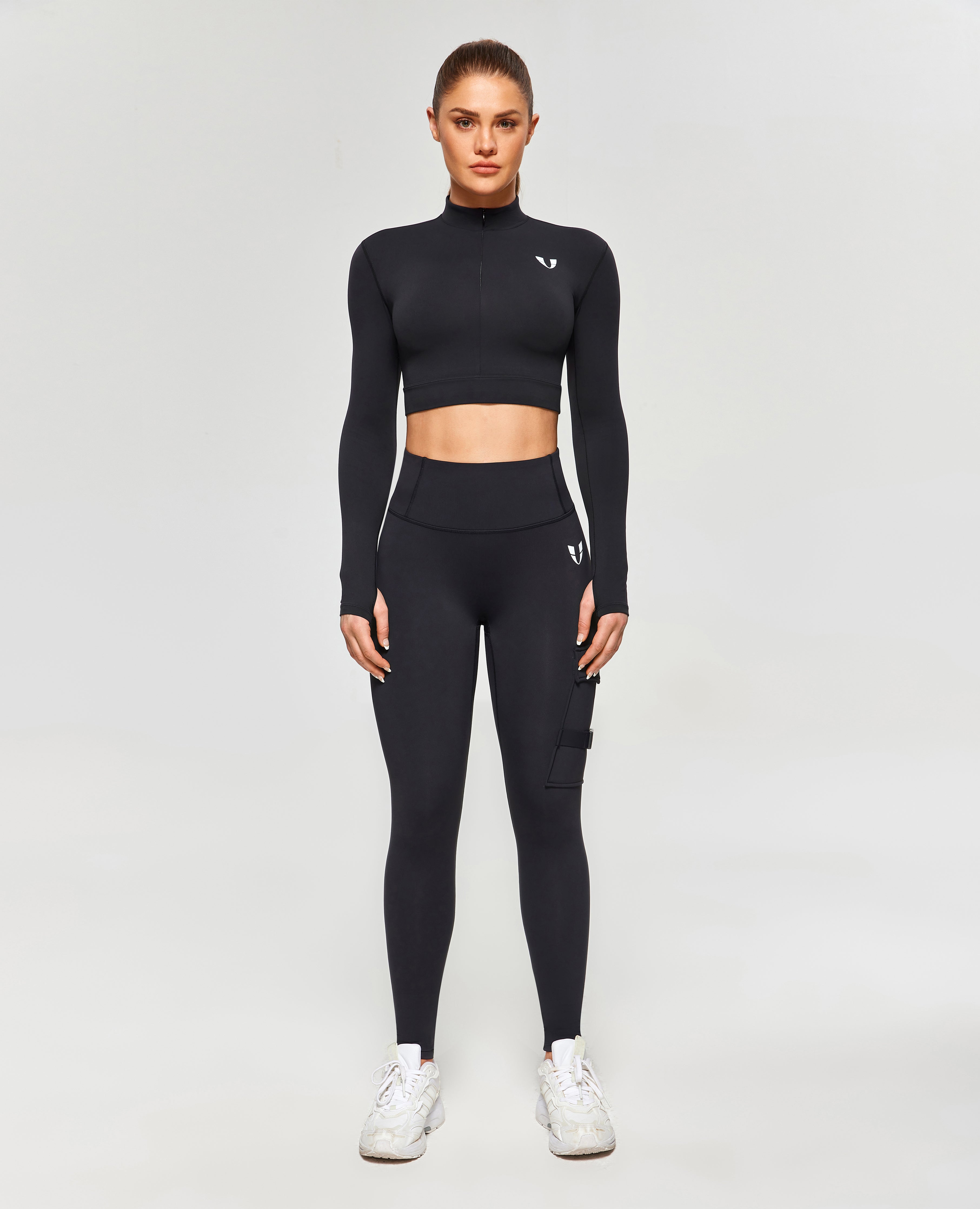 FIRM ABS Thermal Fleece Cargo Leggings - Black - view 9