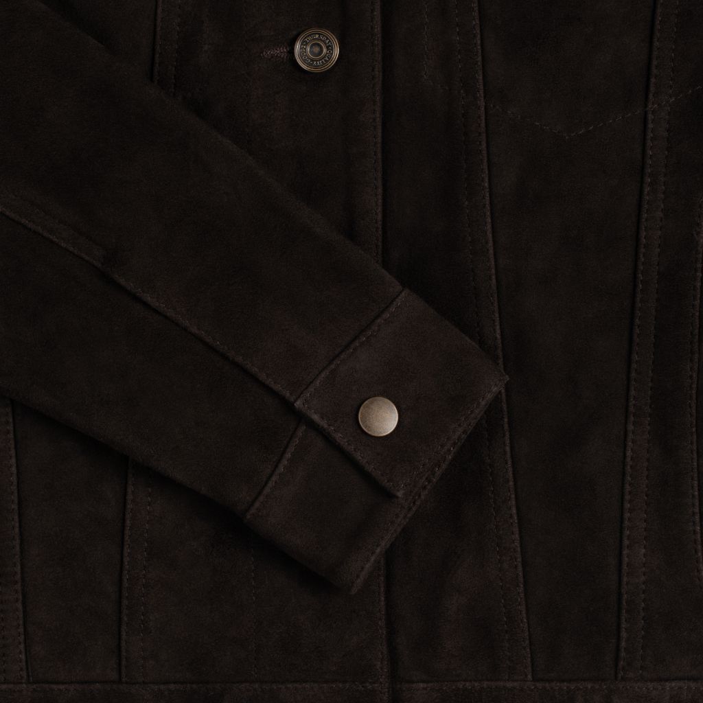 Thursday - Women's Jackets Suede Trucker Jacket | Chocolate - view 8