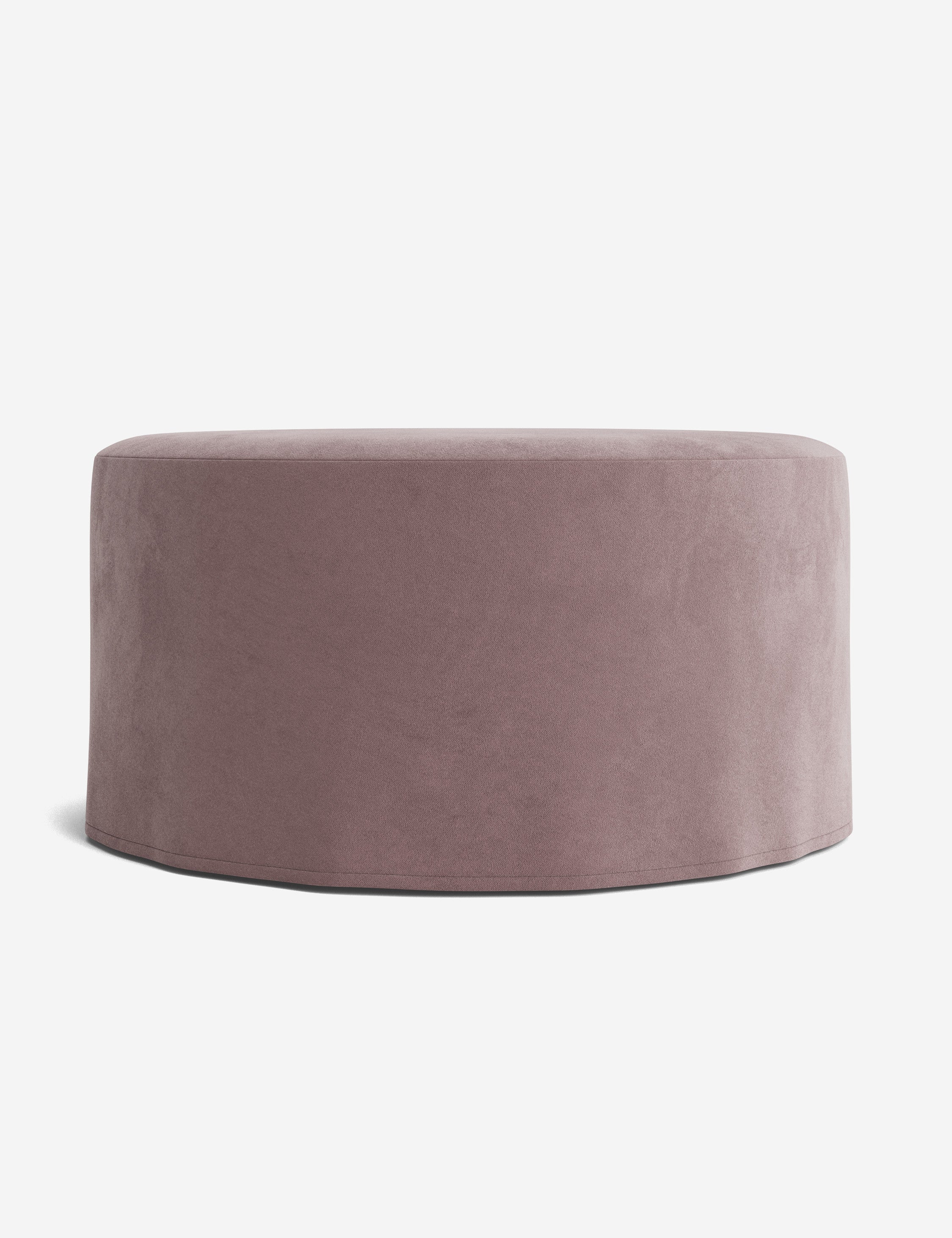 Lulu and Georgia Portola Slipcover Round Ottoman - view 23