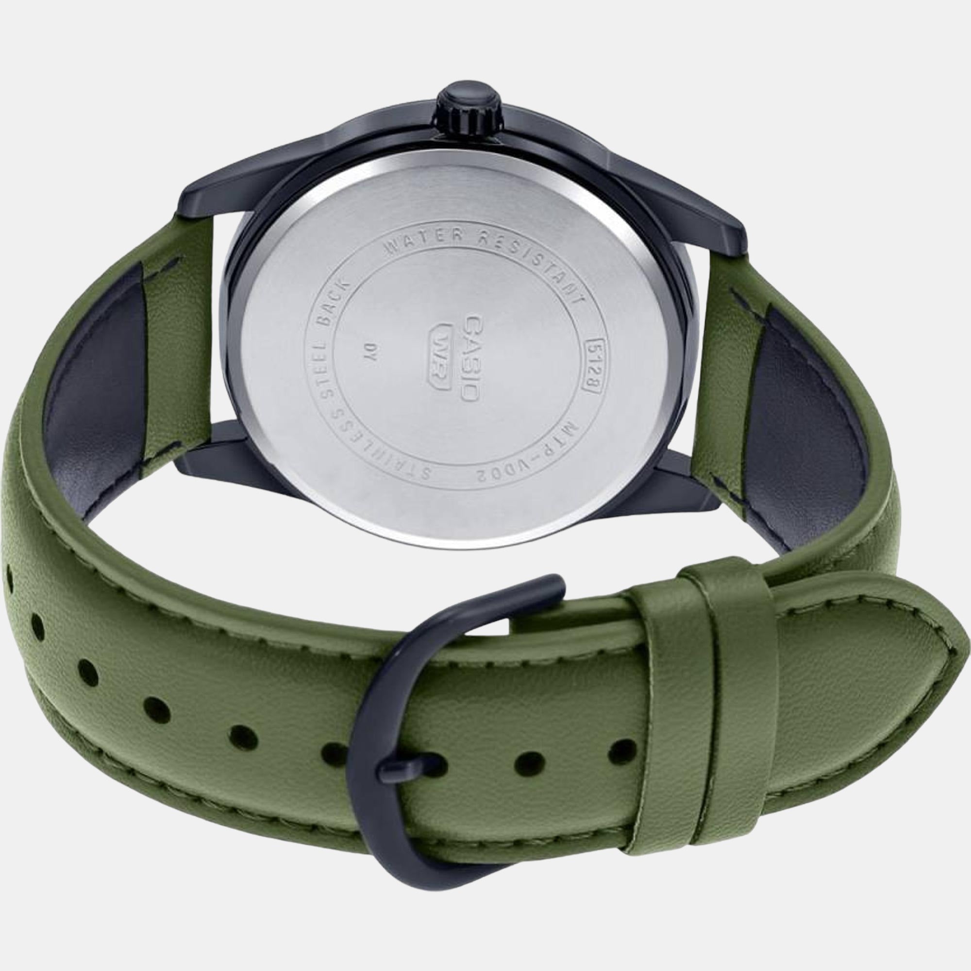 Casio Enticer Men Quartz Green Dial Analog Leather Watch A1945 - view 4
