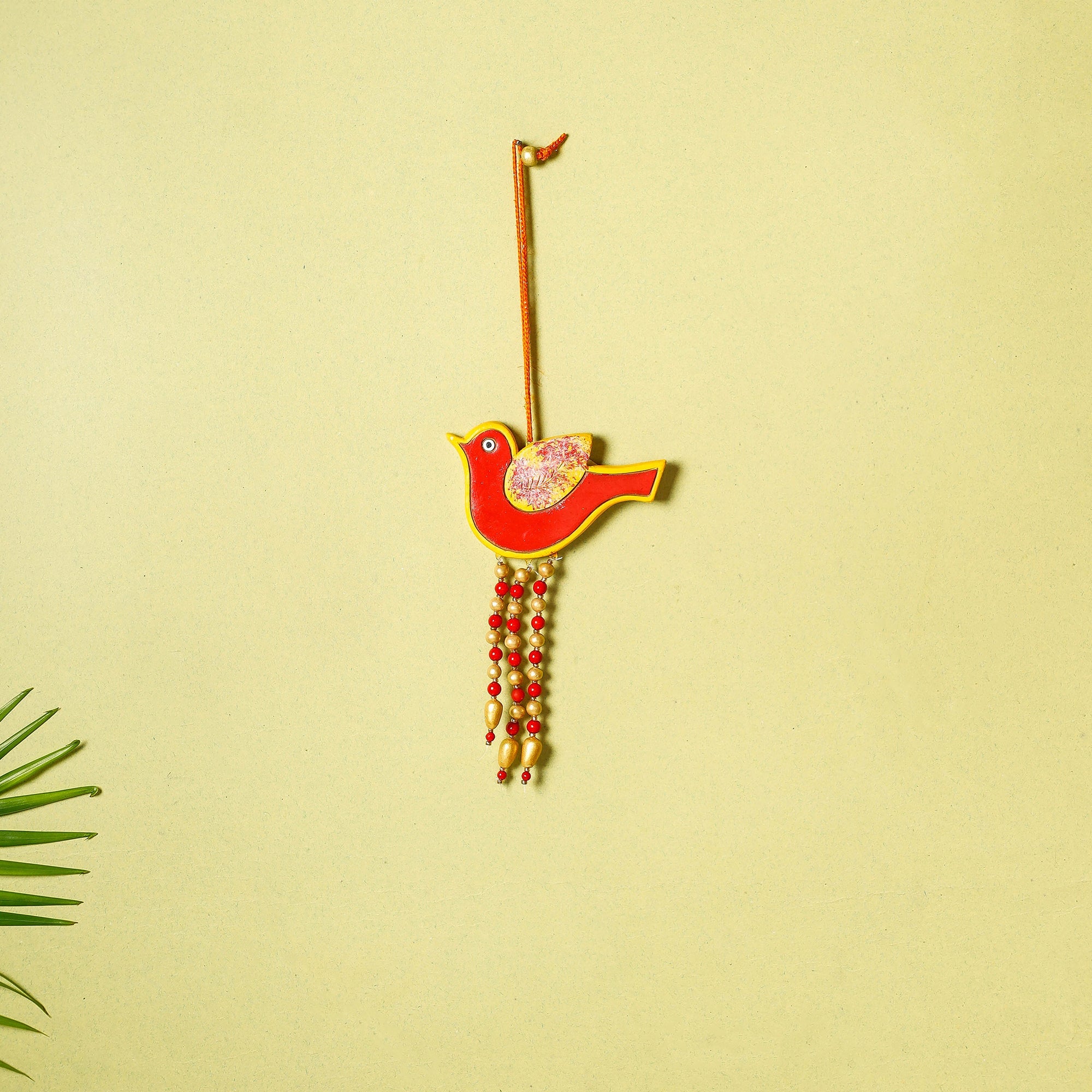 KHUSHBASH - HAPPY LOOM OF EAST Bird - Bishnupur Handpainted Terracotta Wall Hanging