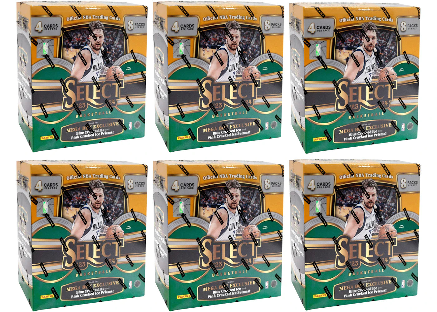 2023 Panini Select Basketball Mega Box (Blue/Pink Cracked Ice Prizms) 6x