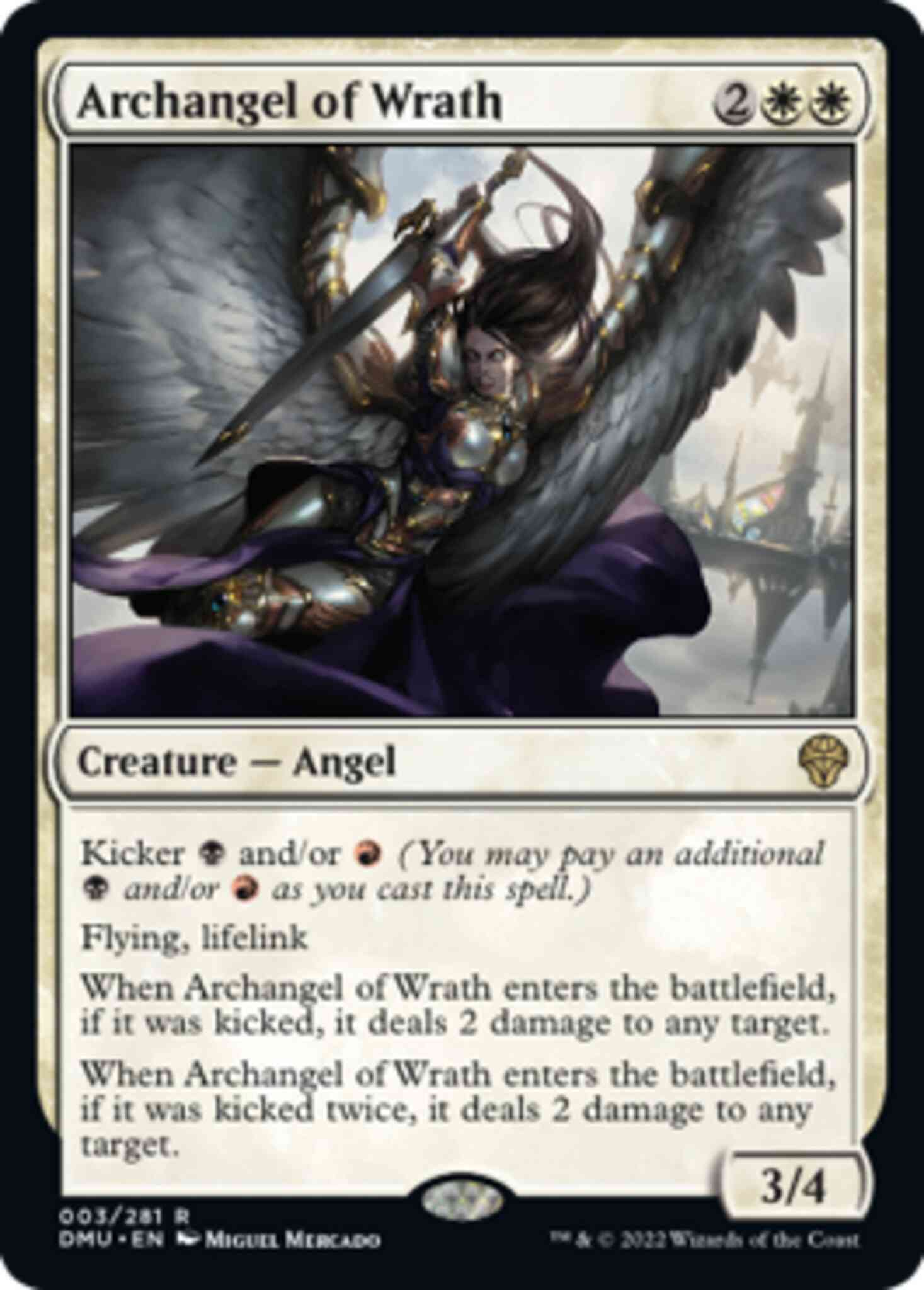 Magic Archangel of Wrath [3] [Dominaria United] [Non-Foil]