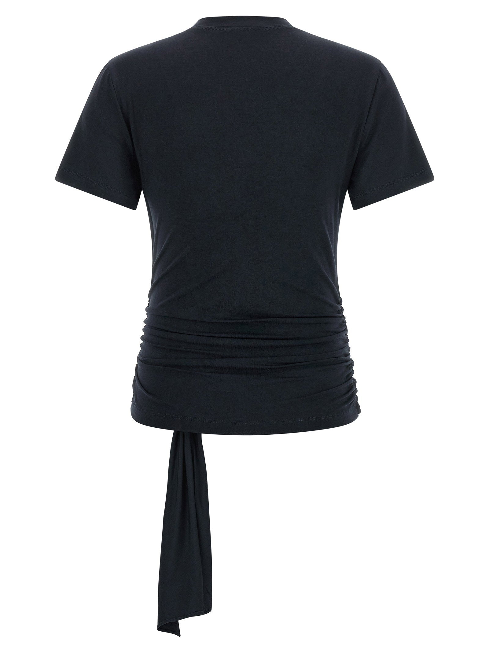 7 For All Mankind Fitted Twist T-shirt – 97% lyocell 3% elastane - view 2