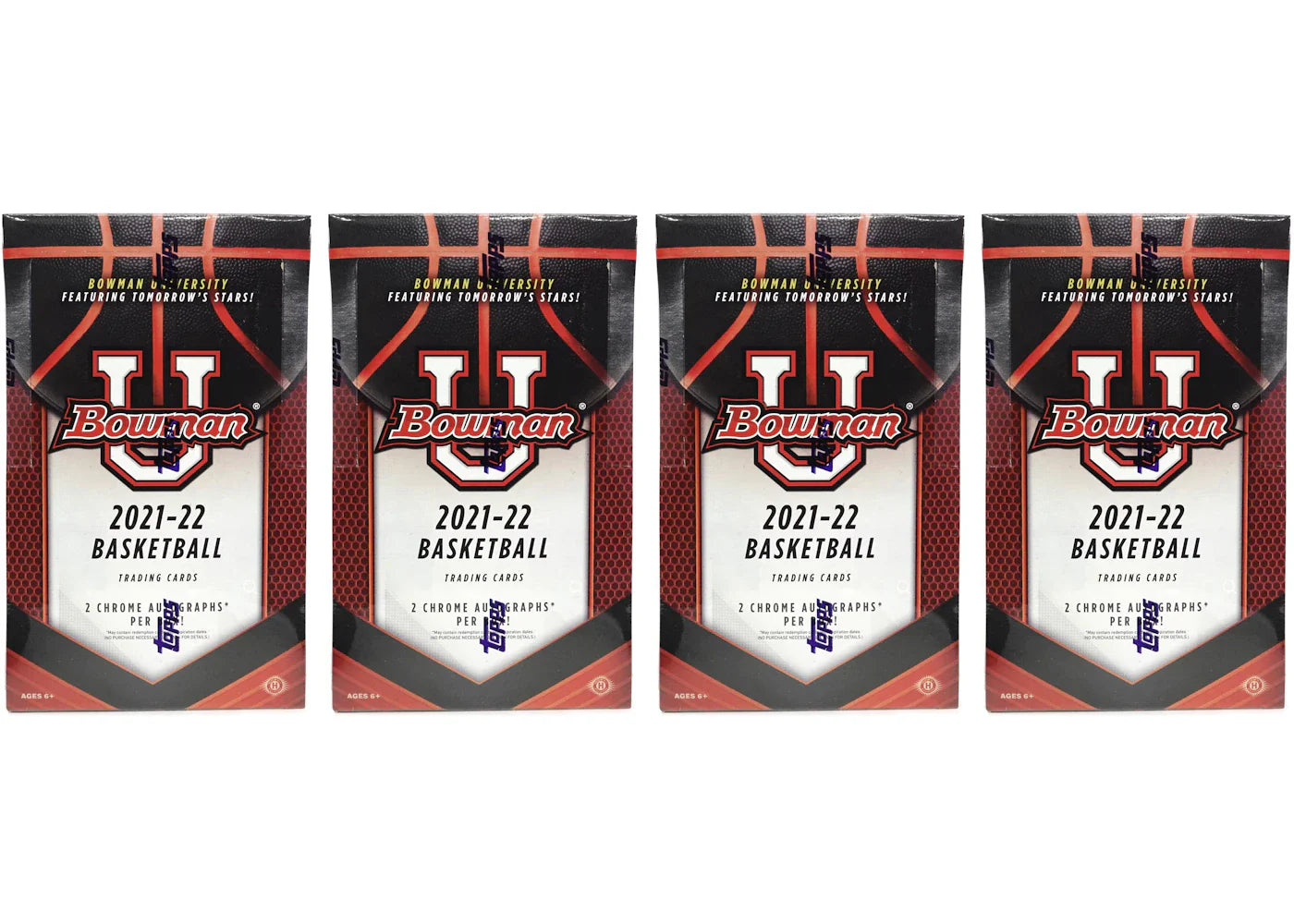 2021-22 Bowman University Basketball Hobby Box 4x Lot - view 2