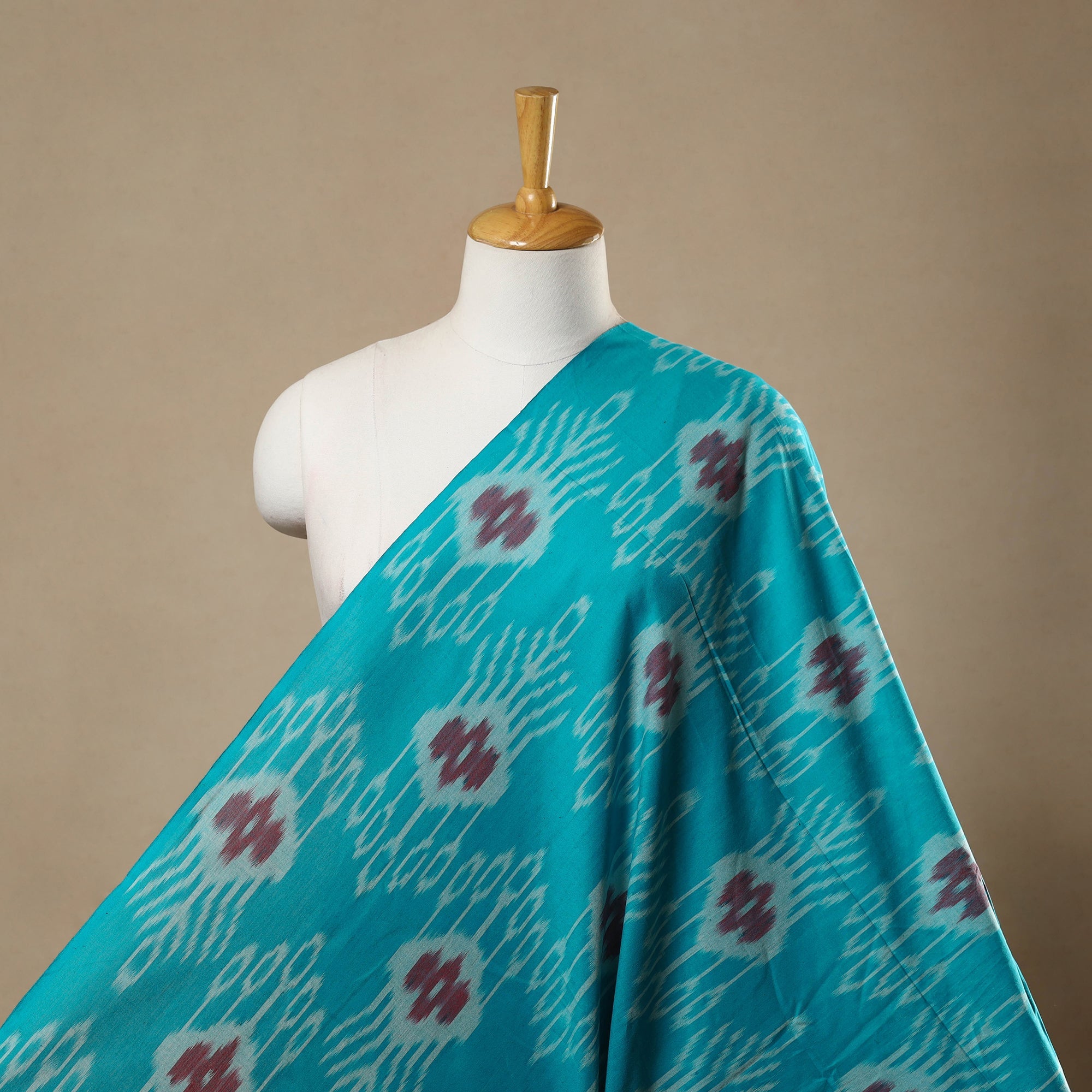 IKAT WEAVES BY EDEM CHANDANA Blue - Cotton Central Asian Pochampally Ikat Fabric 13