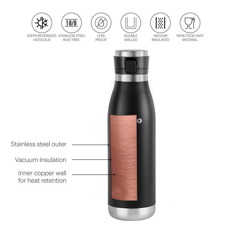 Cello Duro Jet Flask, Vacusteel Water Bottle - view 39