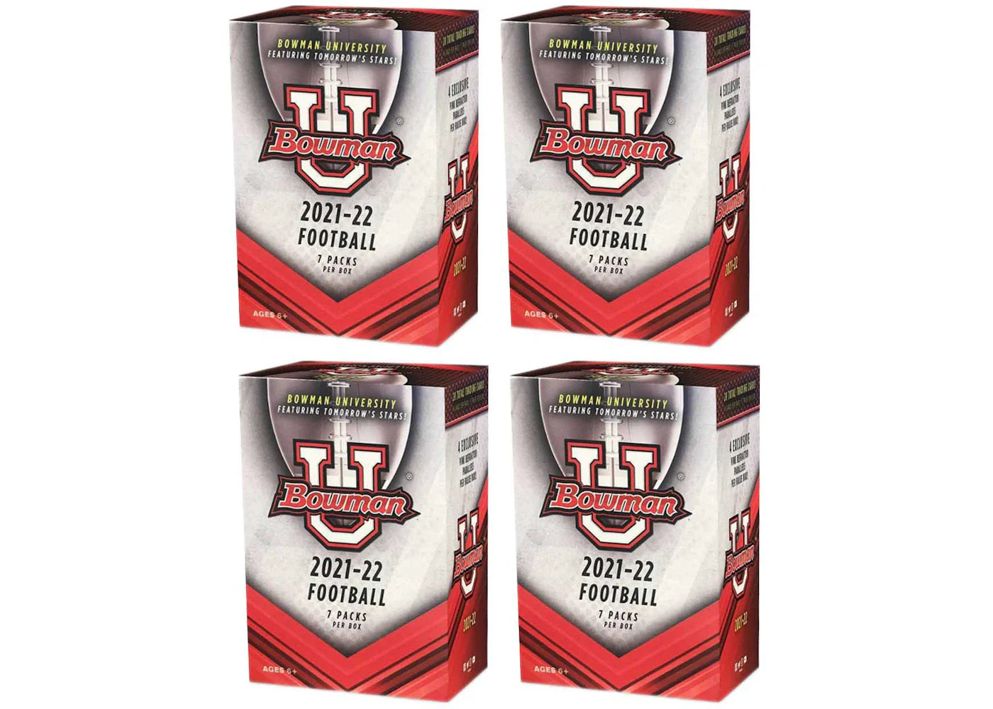 2021-22 Bowman University Football Blaster Box 4x Lot