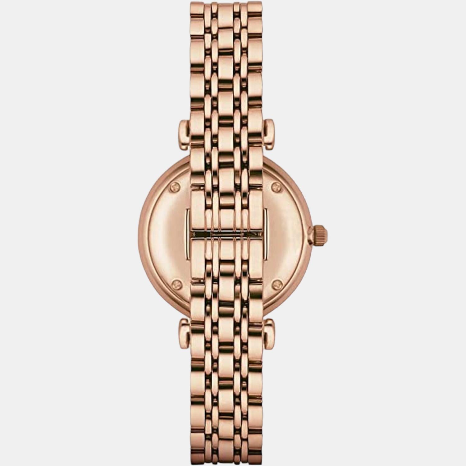 Emporio Armani Gianni T-Bar Women Quartz White Dial Analog Stainless Steel Watch AR1909 - view 3