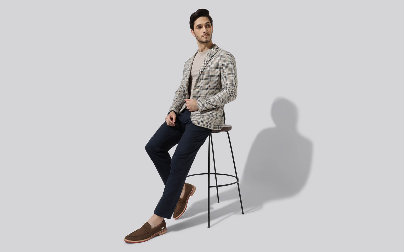 Neeman's Block Heel Loafers : Brown - view 9