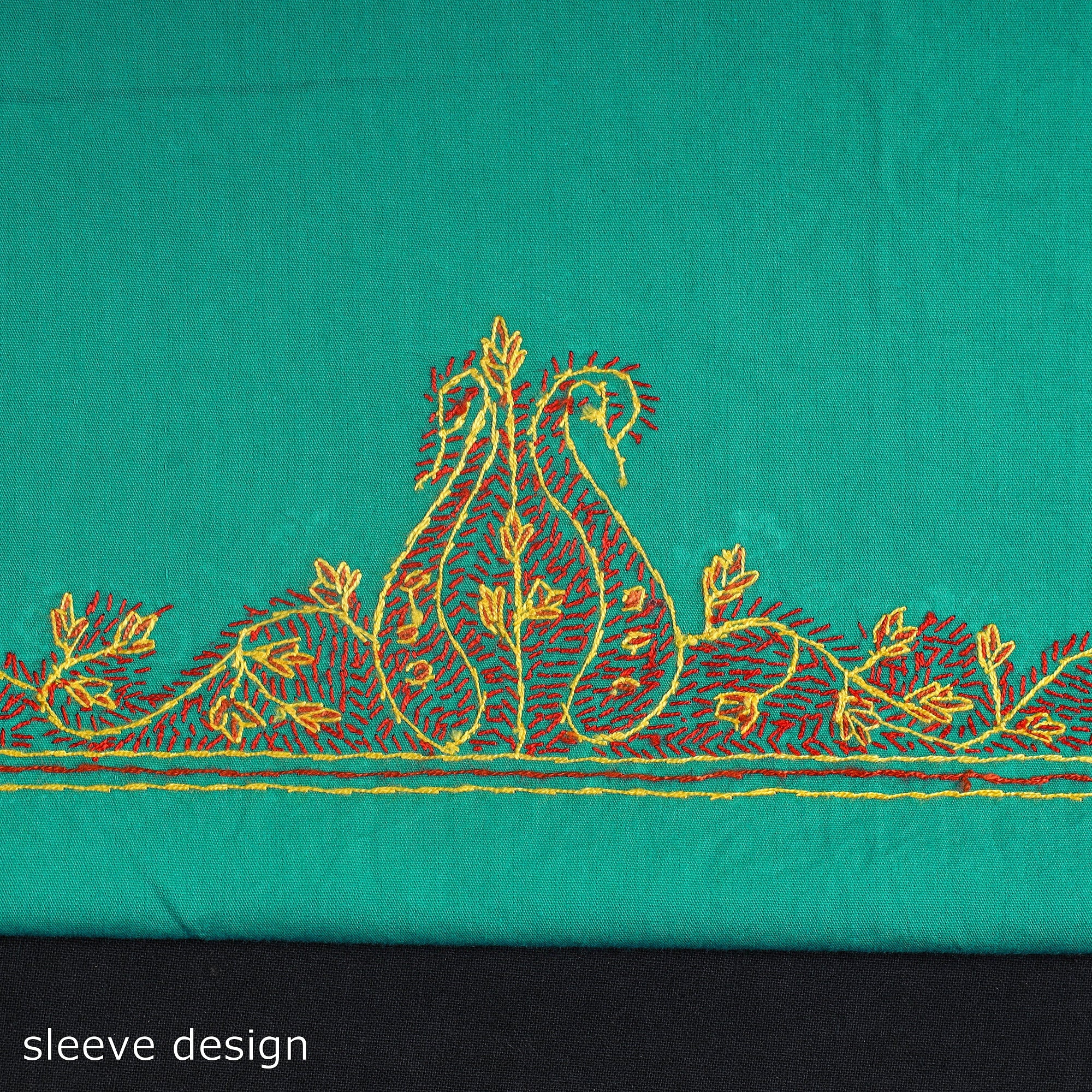 ITOKRI CRAFTS INITIATIVE Kashida Hand Embroidery Cotton Kurta Material (2.6m) 19 - view 4