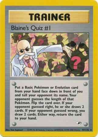 Unlimited gym1u-97 non-holo – Pokémon Blaine's Quiz #1 - 97/132 - Rare - Unlimited [gym1U-97] [Non-Holo]