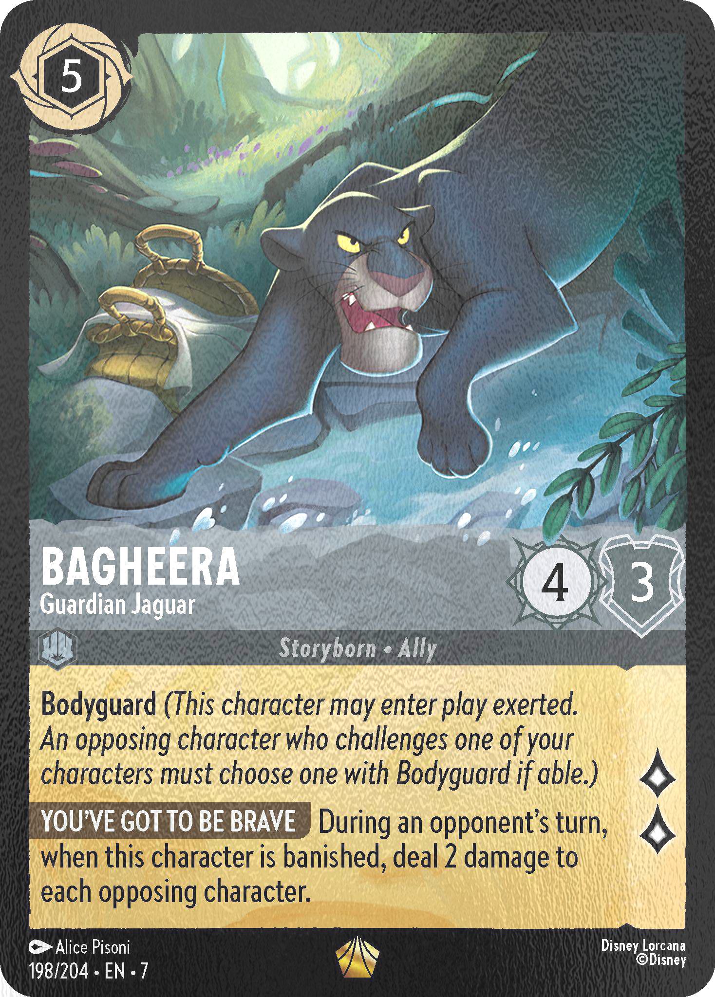 Island cold foil – Lorcana Bagheera - Guardian Jaguar - 198/204 [Archazia's Island] [Cold Foil]