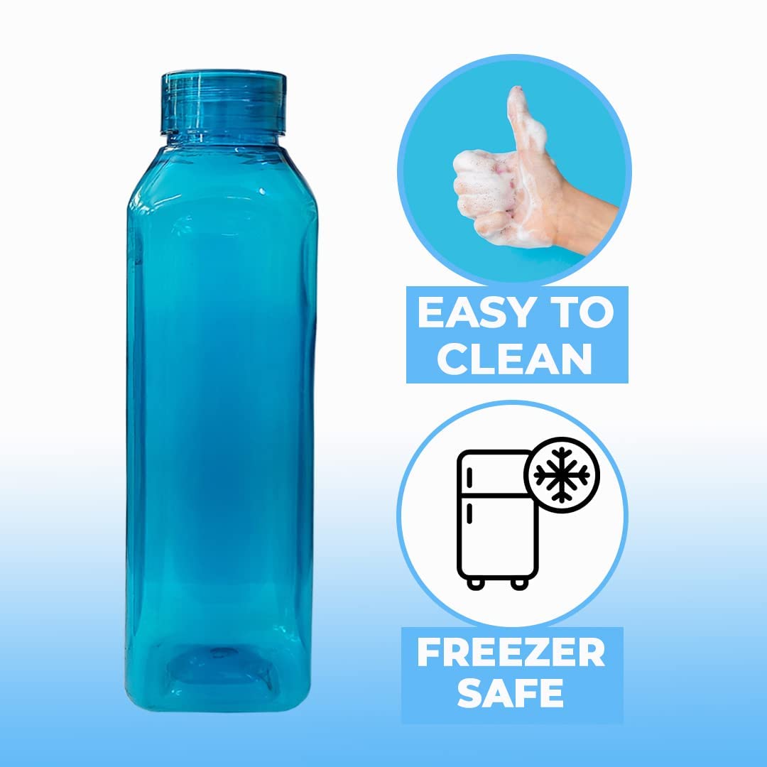 Kuber Industries Mat for Refrigerator + Plastic Water Bottle 1 Liter | Fridge Mat (Set of 6) | Water Bottle for Fridge (Set of 6) - view 3