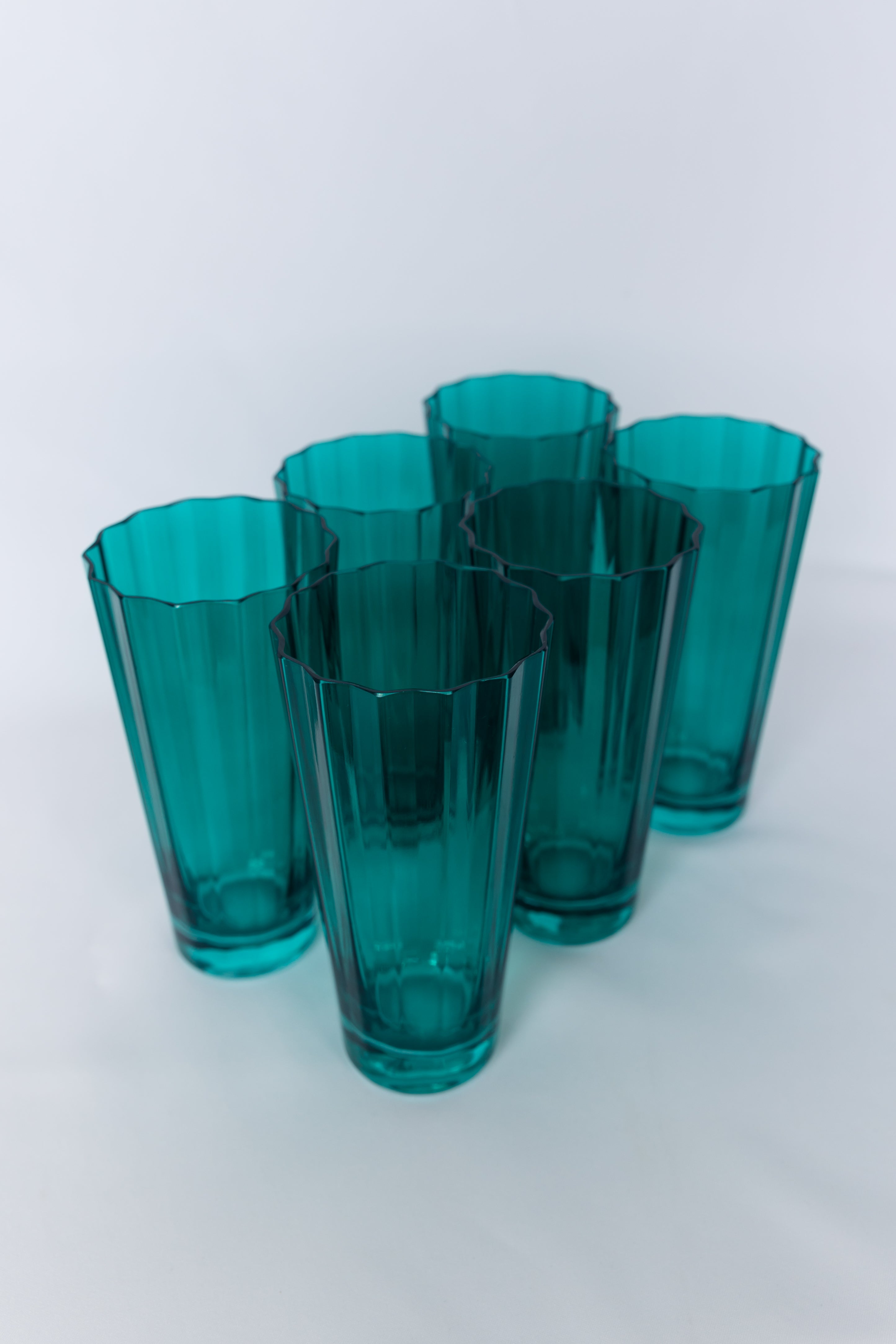 Estelle Colored Glass Estelle Colored Sunday High Balls - Set of 6 {Emerald Green} - view 2