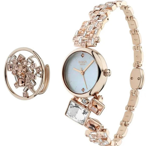 Titan Raga Cocktails Mother of Pearl Dial Women Watch With Metal Strap 24mm NM95106WM01F - view 2
