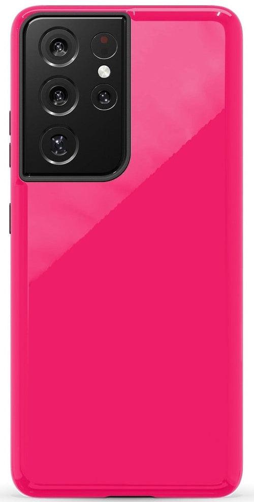 Casetry Think Pink | Solid Neon Pink Samsung Case - view 28