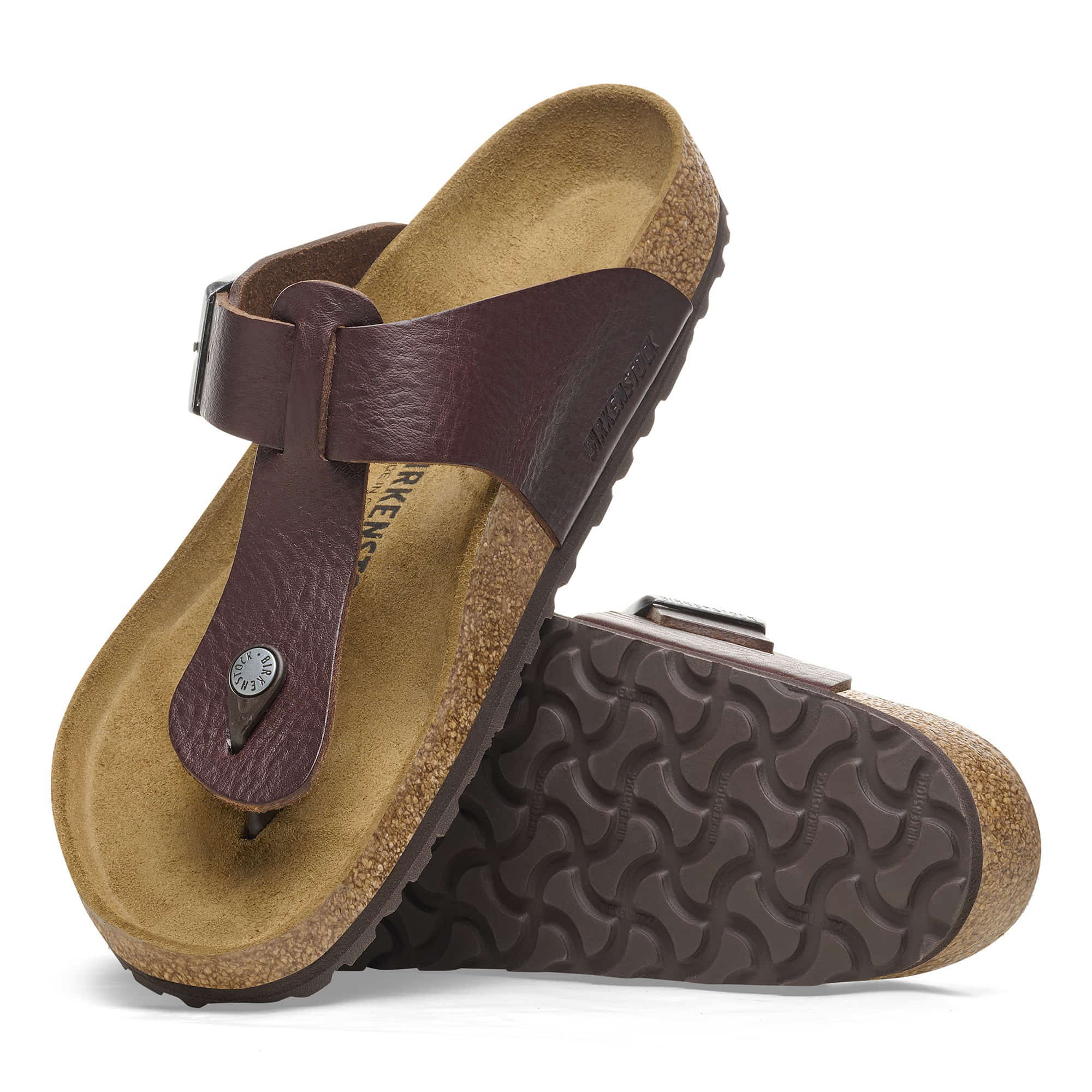 Birkenstock Safaga Natural Leather – Brown Brown/Vintage Wood Roast