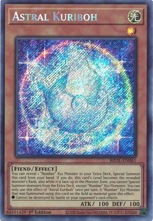 Yu-Gi-Oh! Astral Kuriboh - BROL-EN061 - Secret Rare - 1st Edition