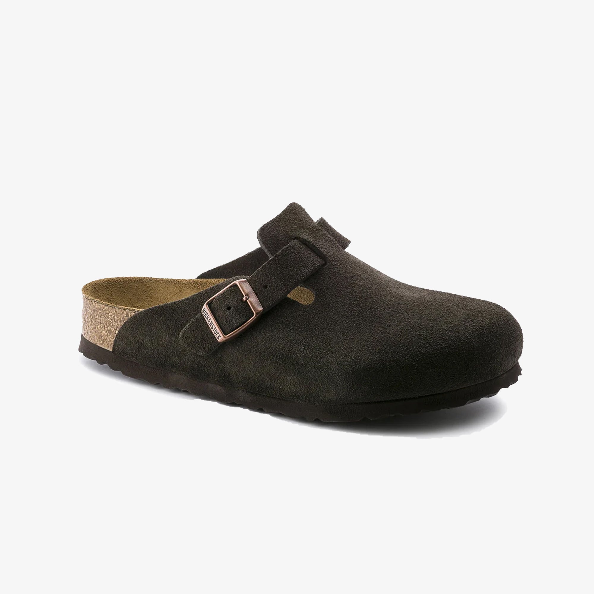 Birkenstock | BOSTON SOFT FOOTBED SUEDE LEATHER { BROWN - view 3