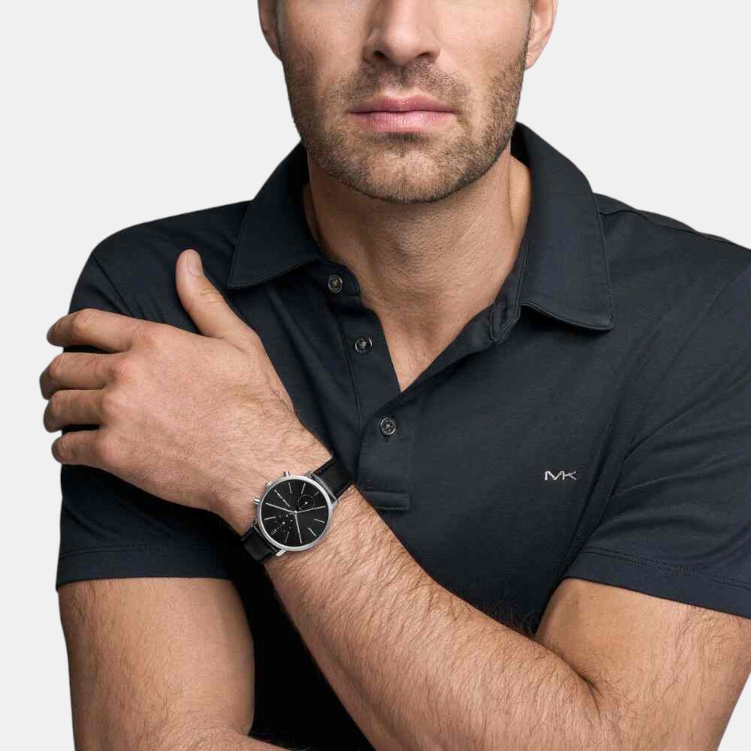 Michael Kors Blake Men Quartz Black Dial Chronograph Leather Watch MK9208 - view 5