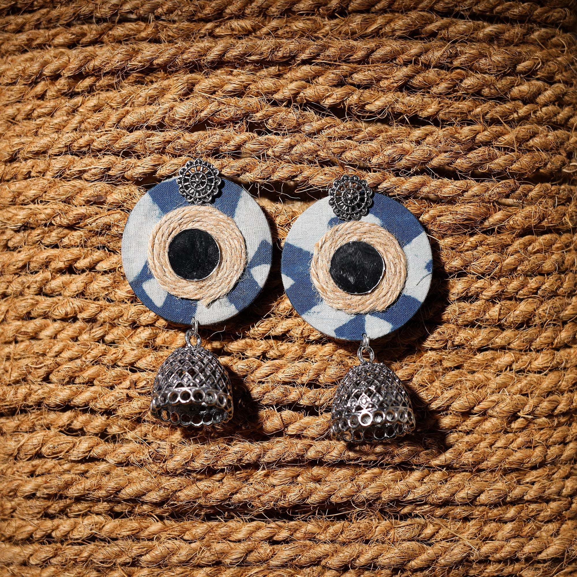 JALPARI Amaira Handcrafted GS Fabart Jhumki Earrings