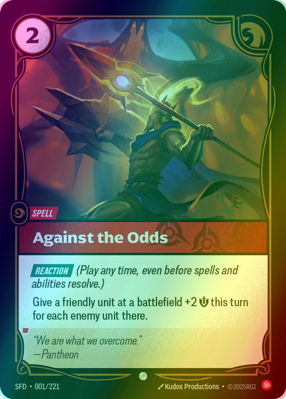 Riftbound Against the Odds - 001/221 [Spiritforged] [Foil]